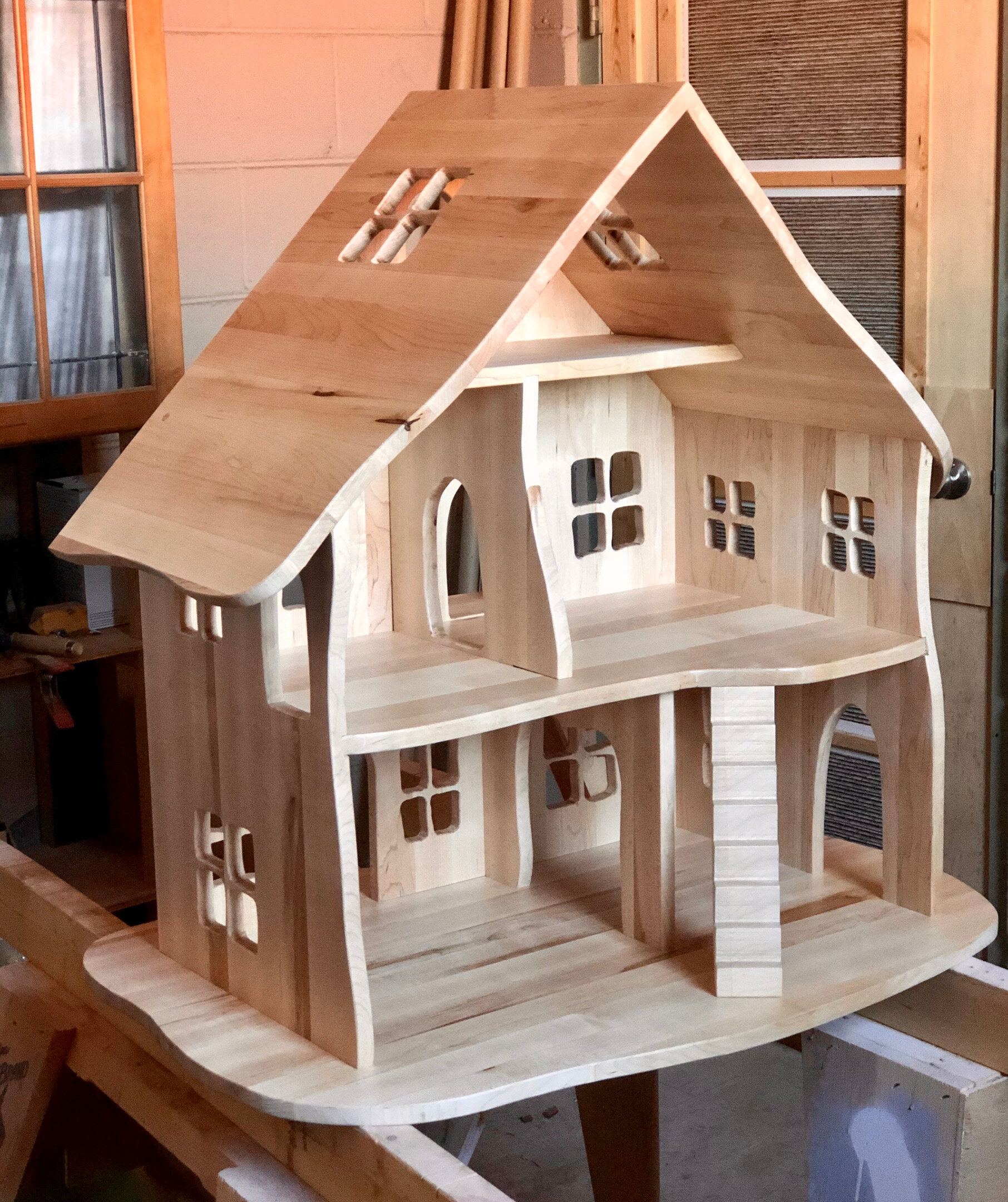 Wooden Montessori Style Doll House