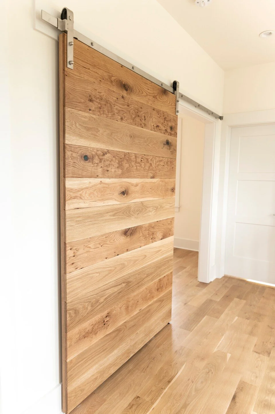 Modern Mixed Oak Barn Door