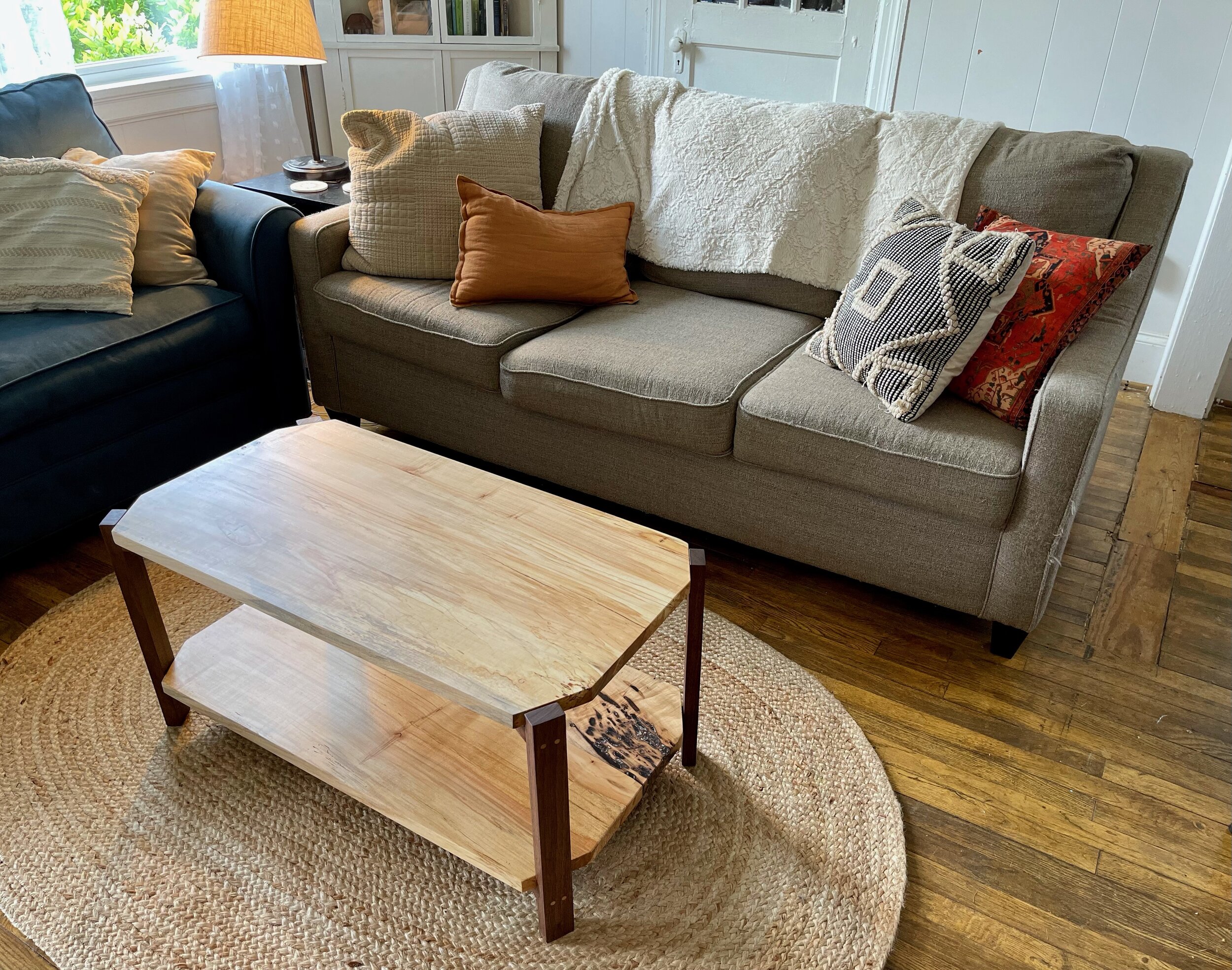 wild maple and walnut coffee table