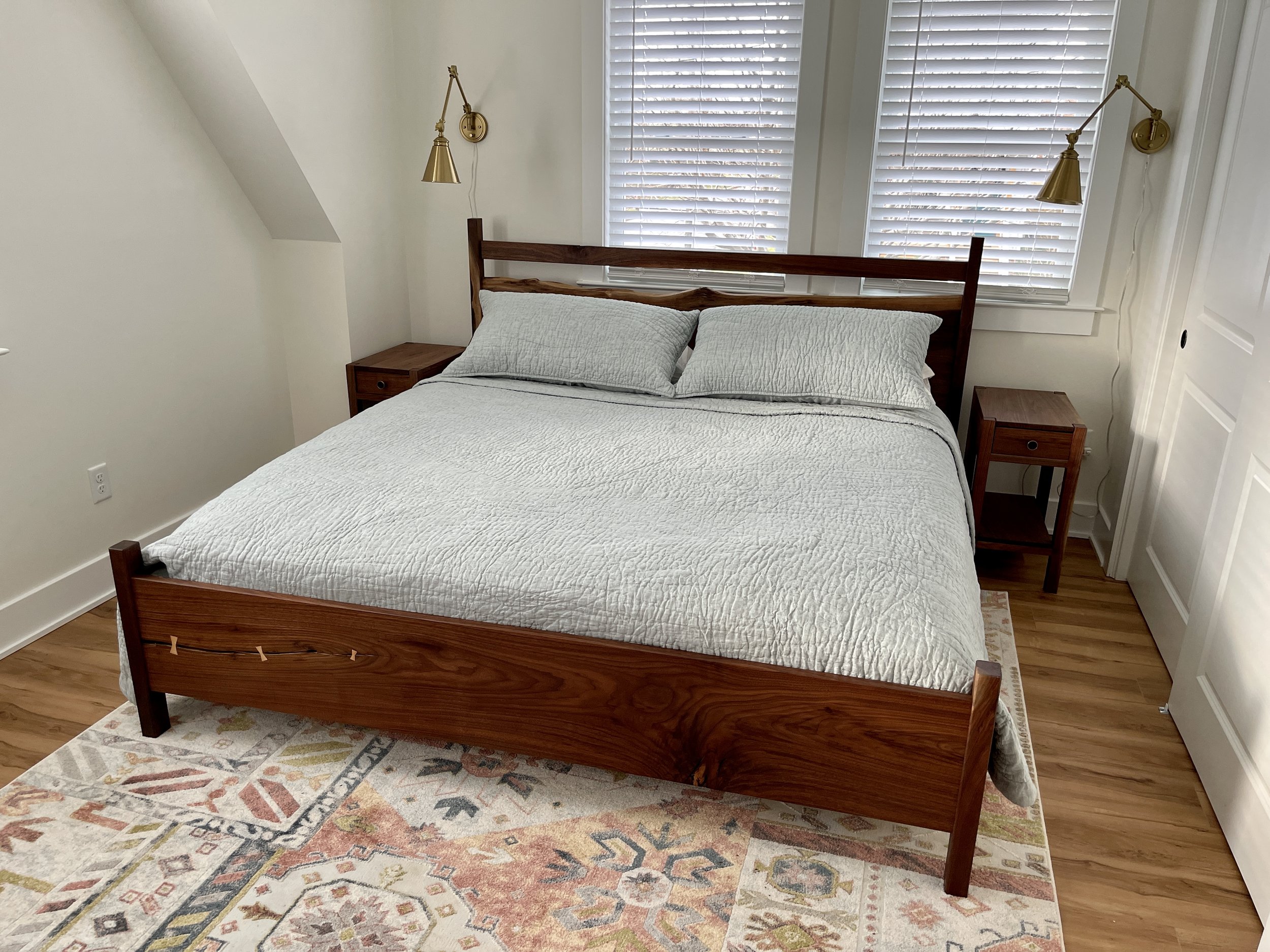 Characterized Walnut King Sized Bed