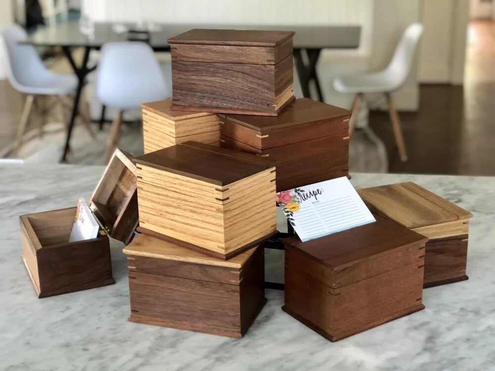 Sallie+Plumley+Studio.+Richmond+Virginia.+Handmade+Wooden+Gifts.+Oak+Recipe+Box+stack+1.jpg