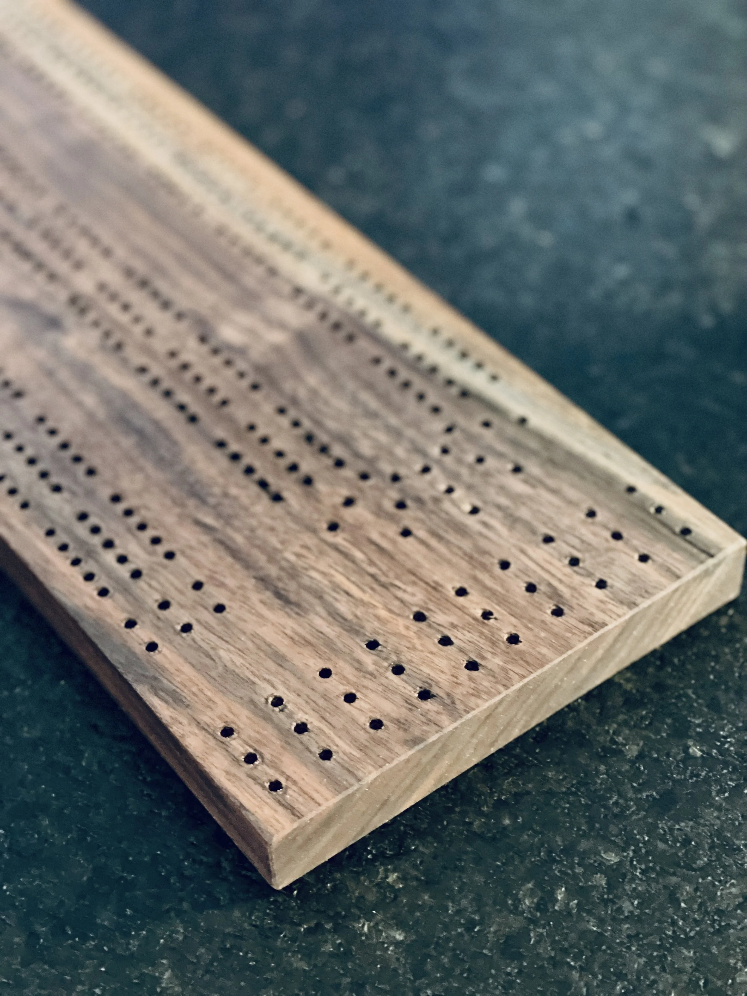Sallie Plumley Studio Cribbage Board walnut 1.jpg