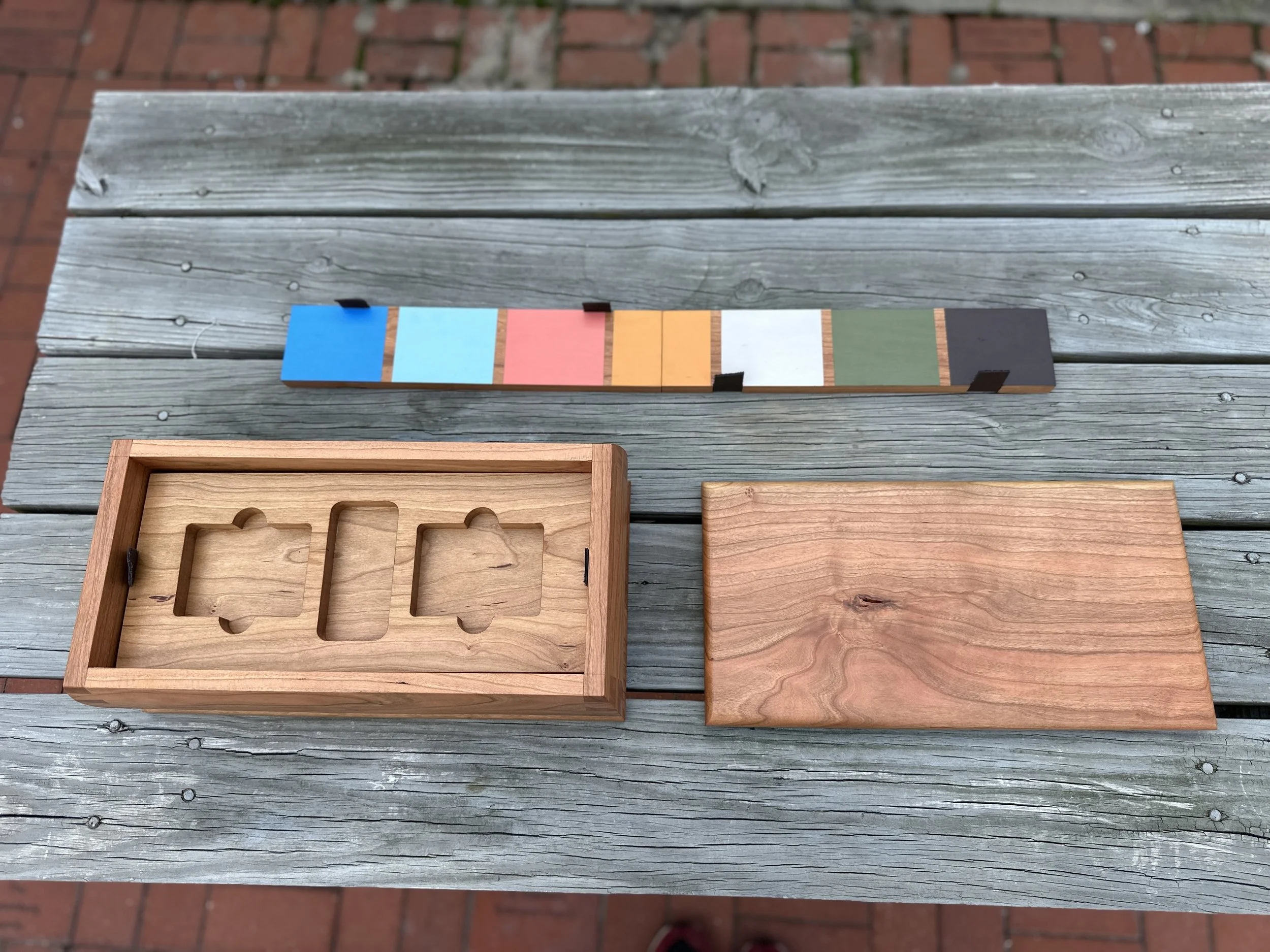 Sallie Plumley Studio Richmond Virginia Ancestry card game beta box with dovetails