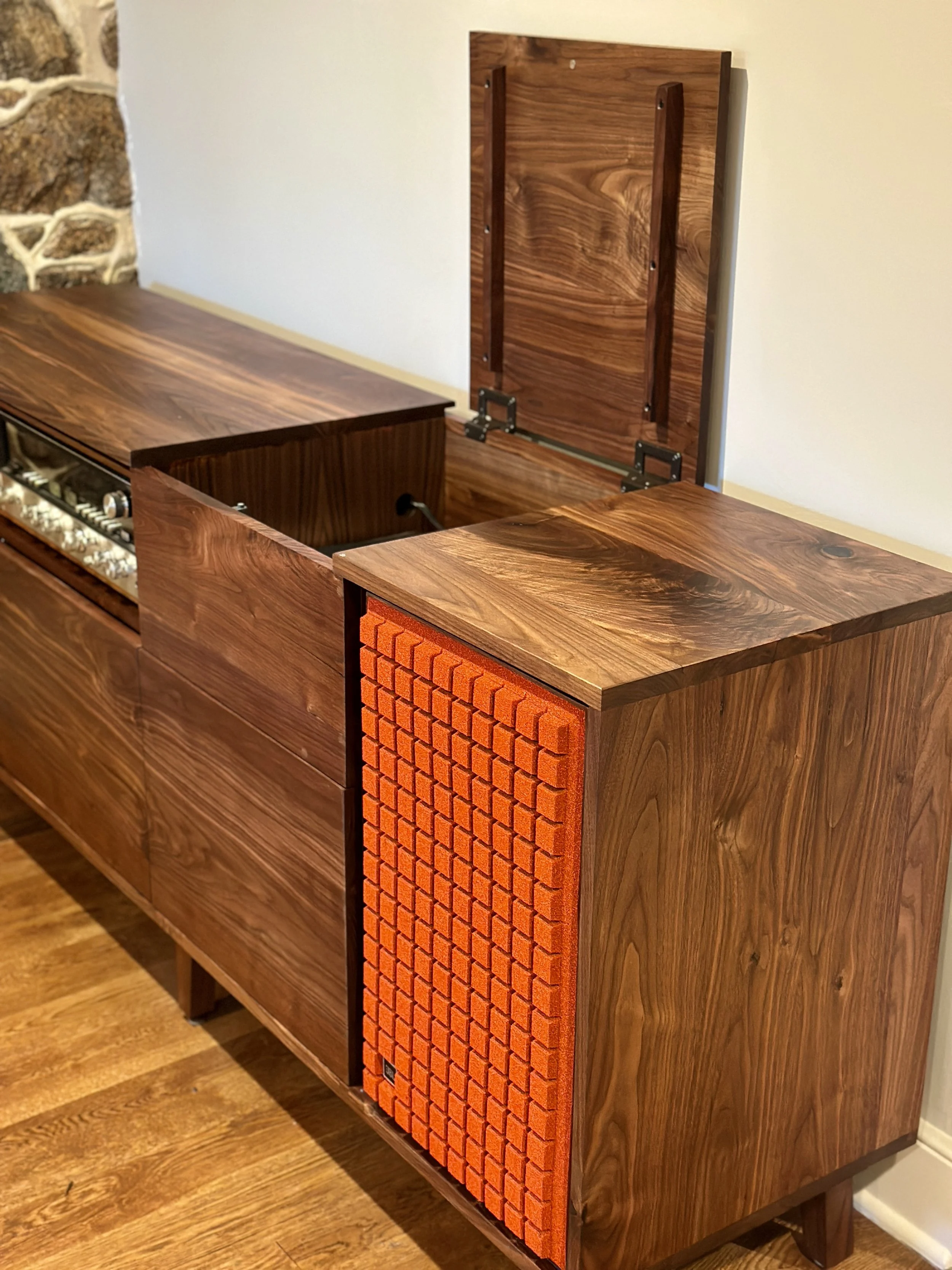 Sallie Plumley Studio Richmond Virginia Malvern Pennsylvania custom record turntable cabinet