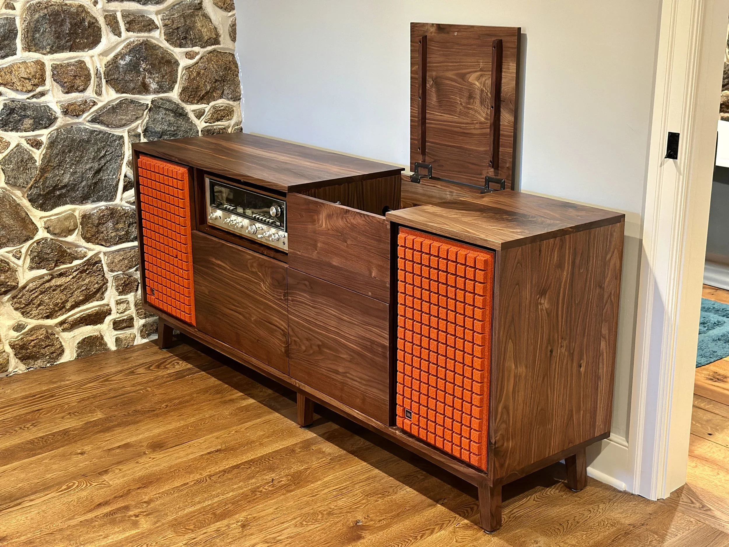 Sallie Plumley Studio Richmond Virginia Malvern Pennsylvania custom record turntable cabinet