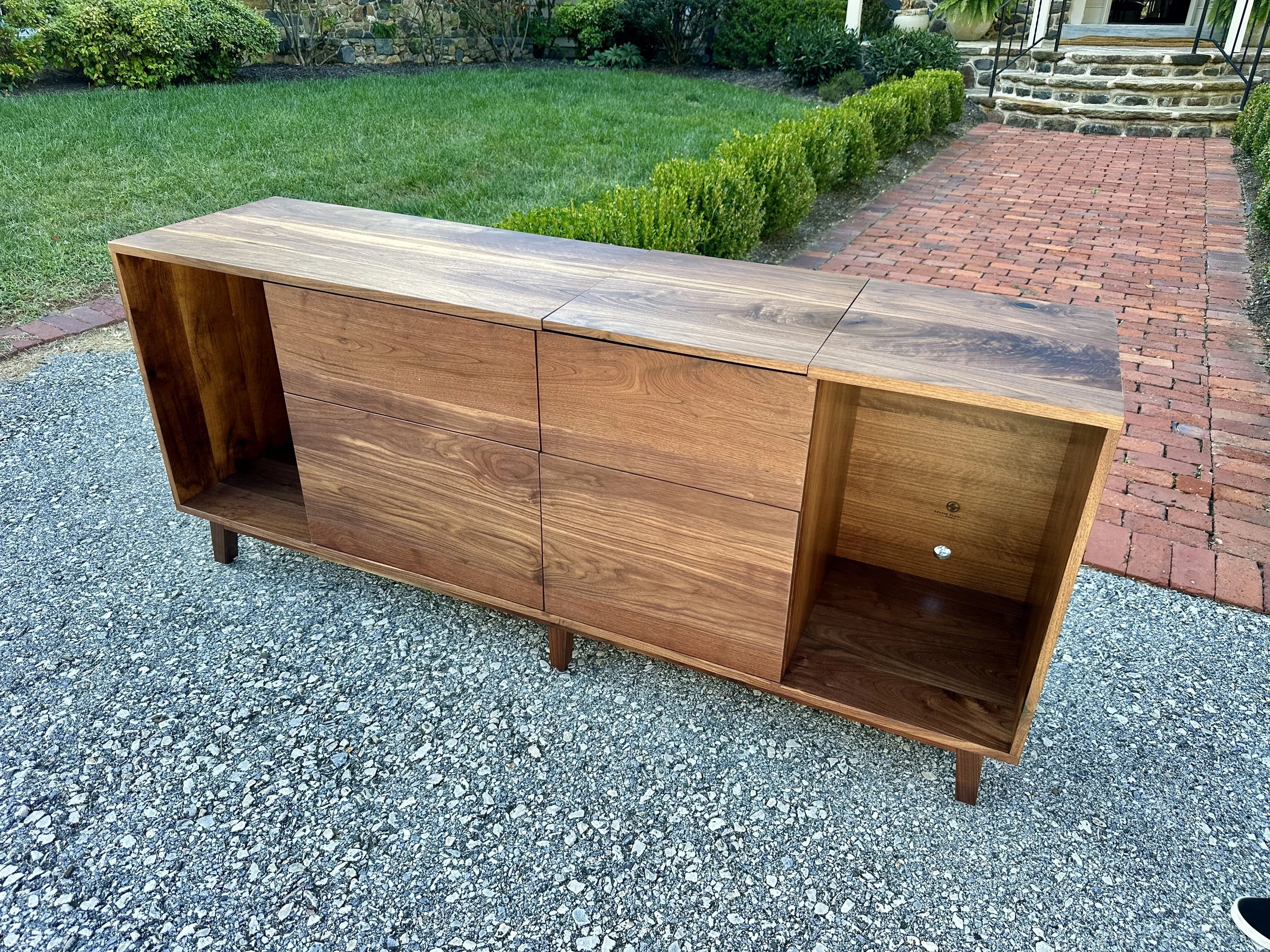 Sallie Plumley Studio Richmond Virginia Malvern Pennsylvania custom record turntable cabinet