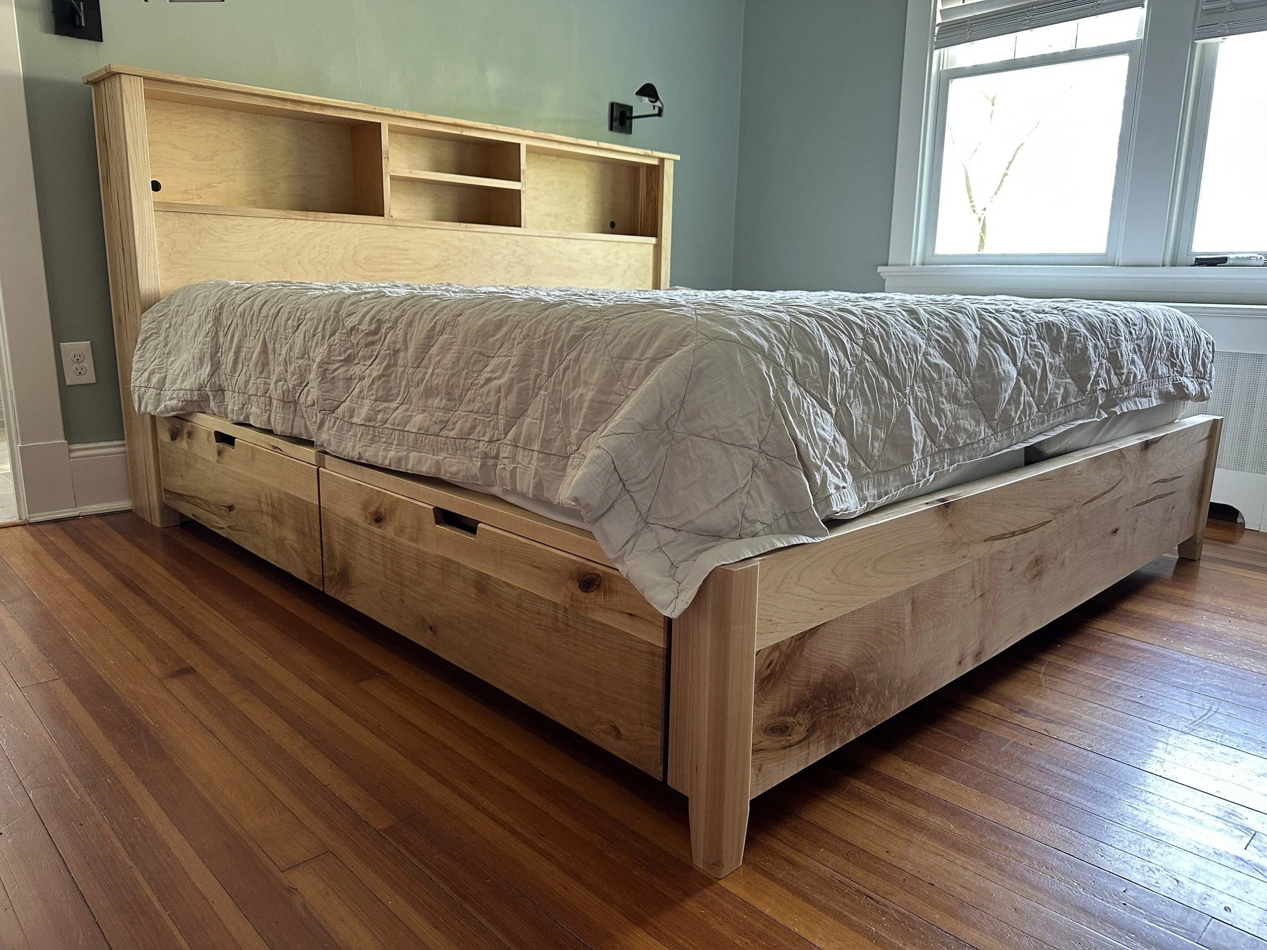 Sallie Plumley Studio Richmond VA Maple King Bed with Storage 