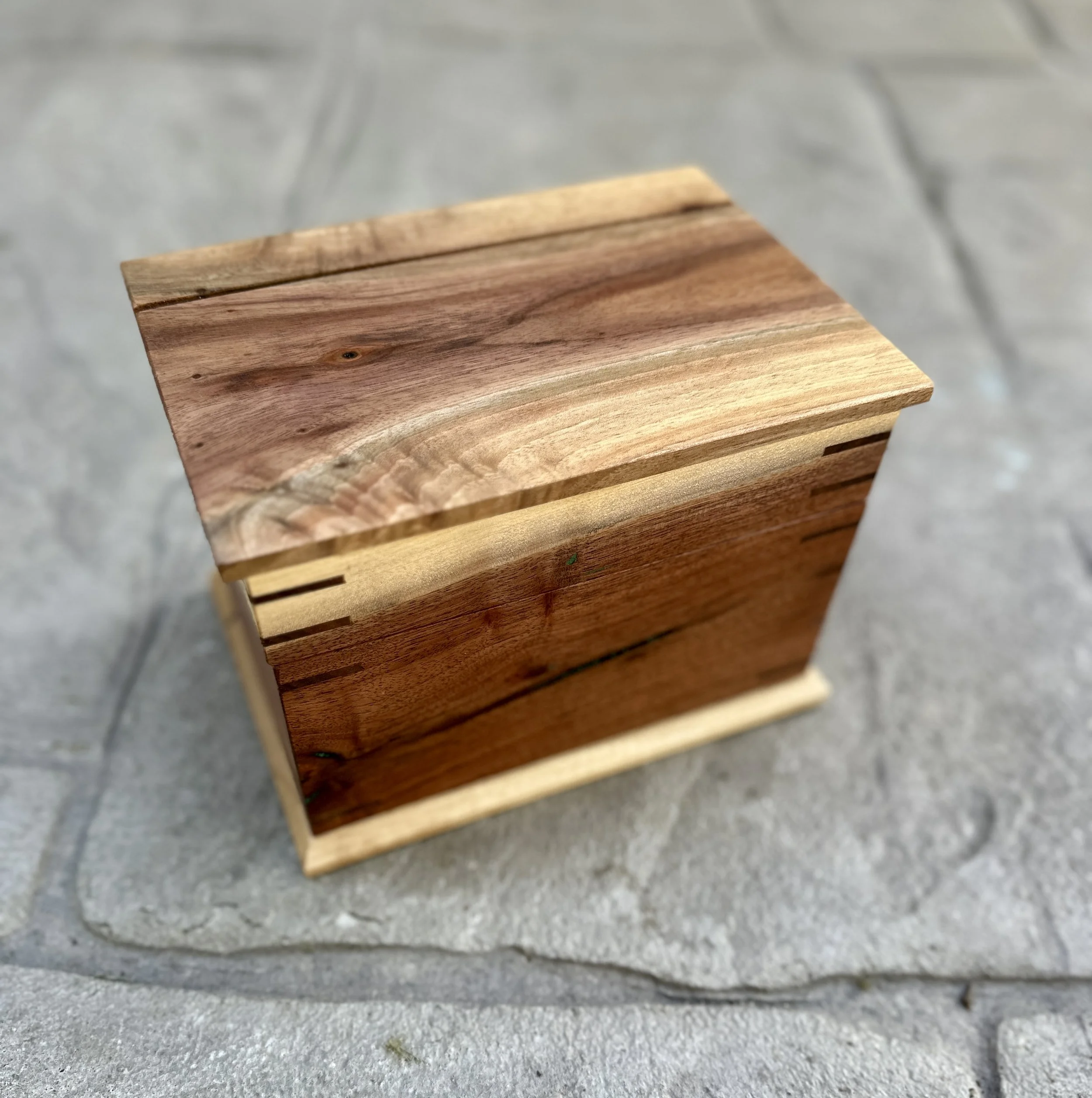 Curly Walnut Recipe Box