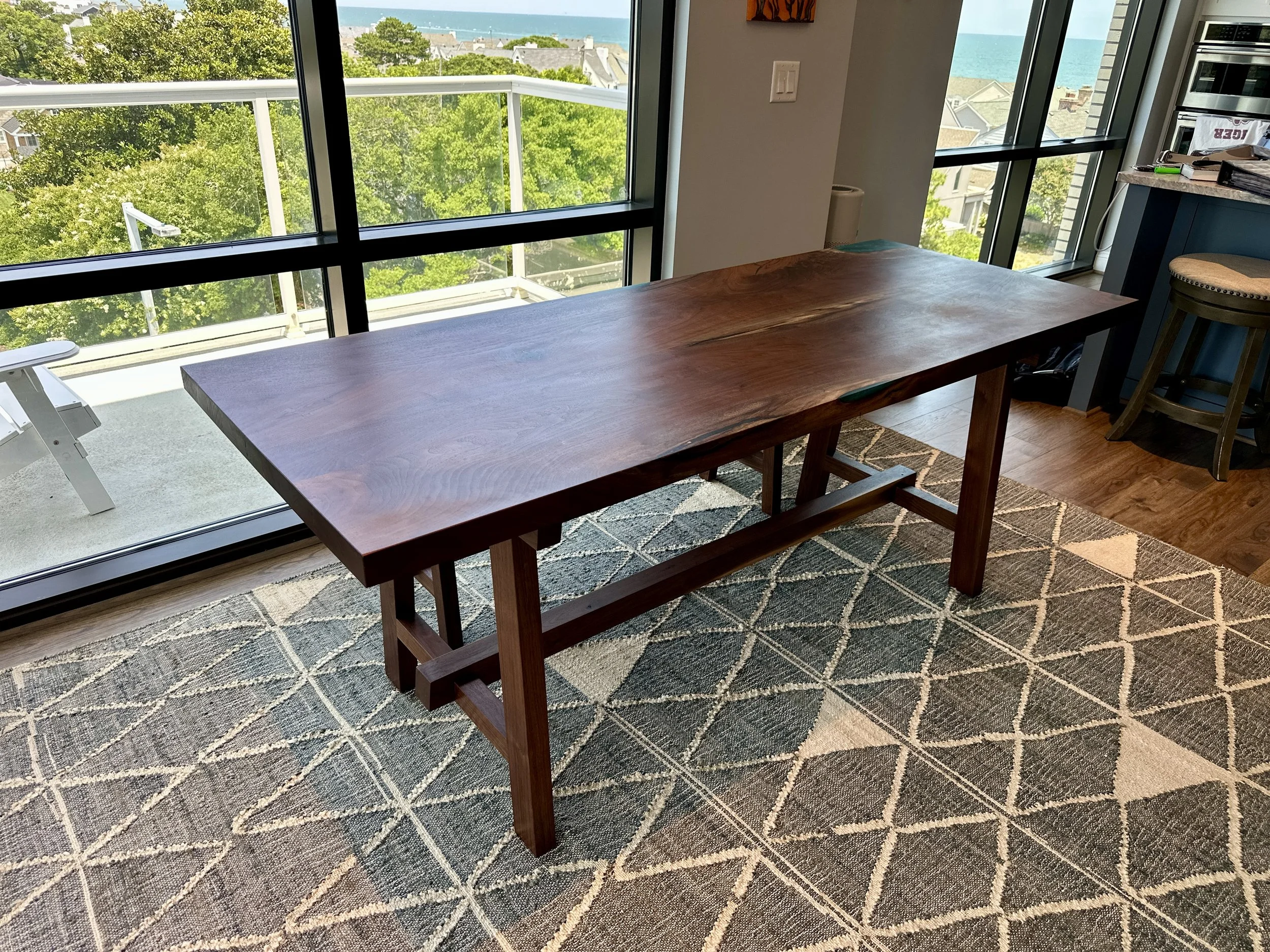 Sallie Plumley Studio Virginia Beach dining table and bench custom furniture 6.jpg