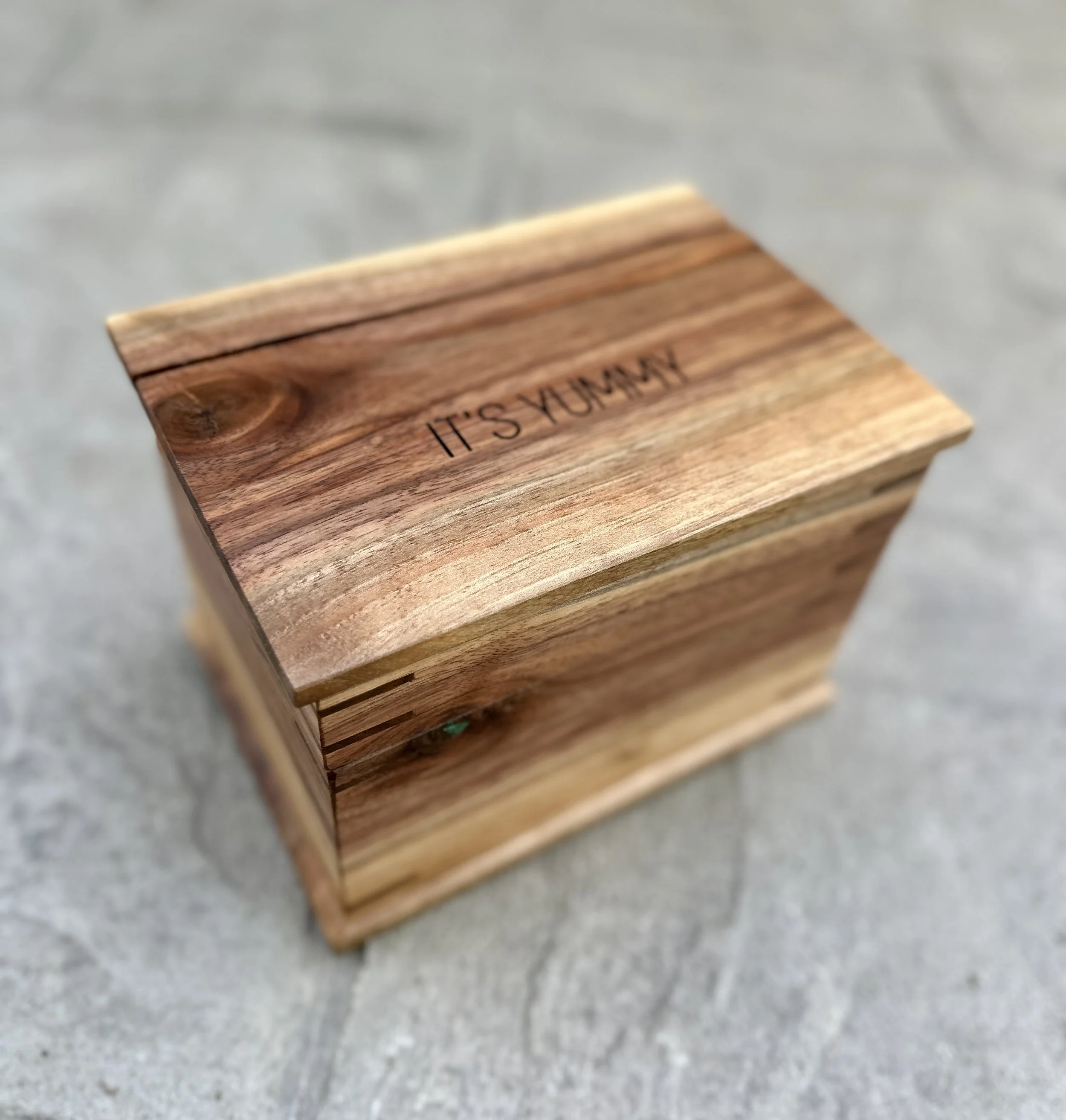 Walnut "It's Yummy" Box
