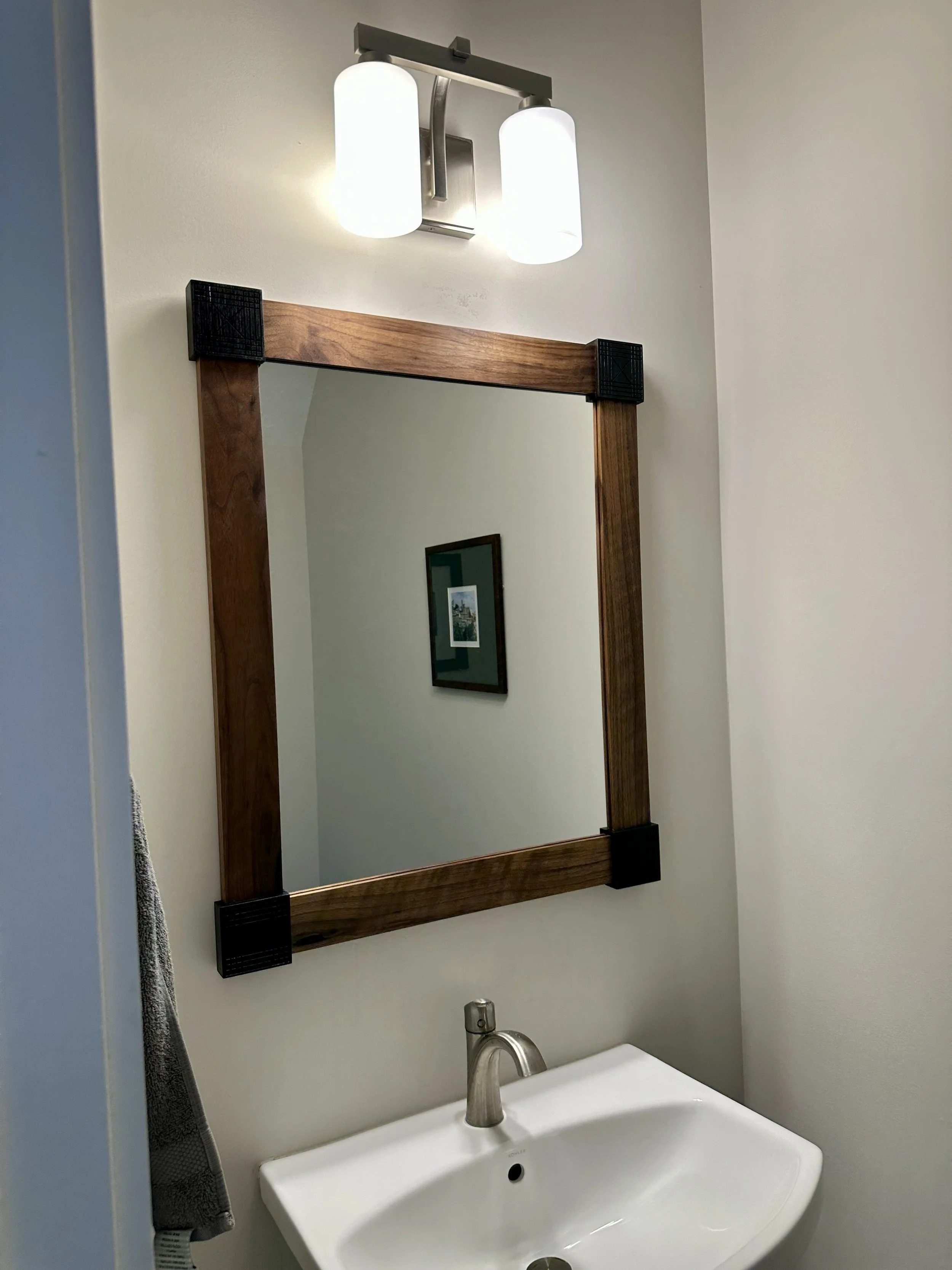Sallie Plumley Studio Richmond Virginia Goochland Custom Woodworking Walnut Mirror .jpg