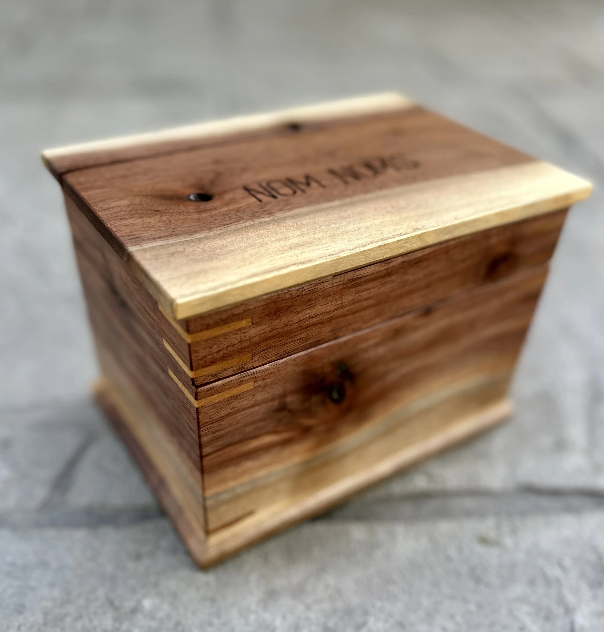 Sallie Plumley Studio Walnut Recipe Box 3.jpg