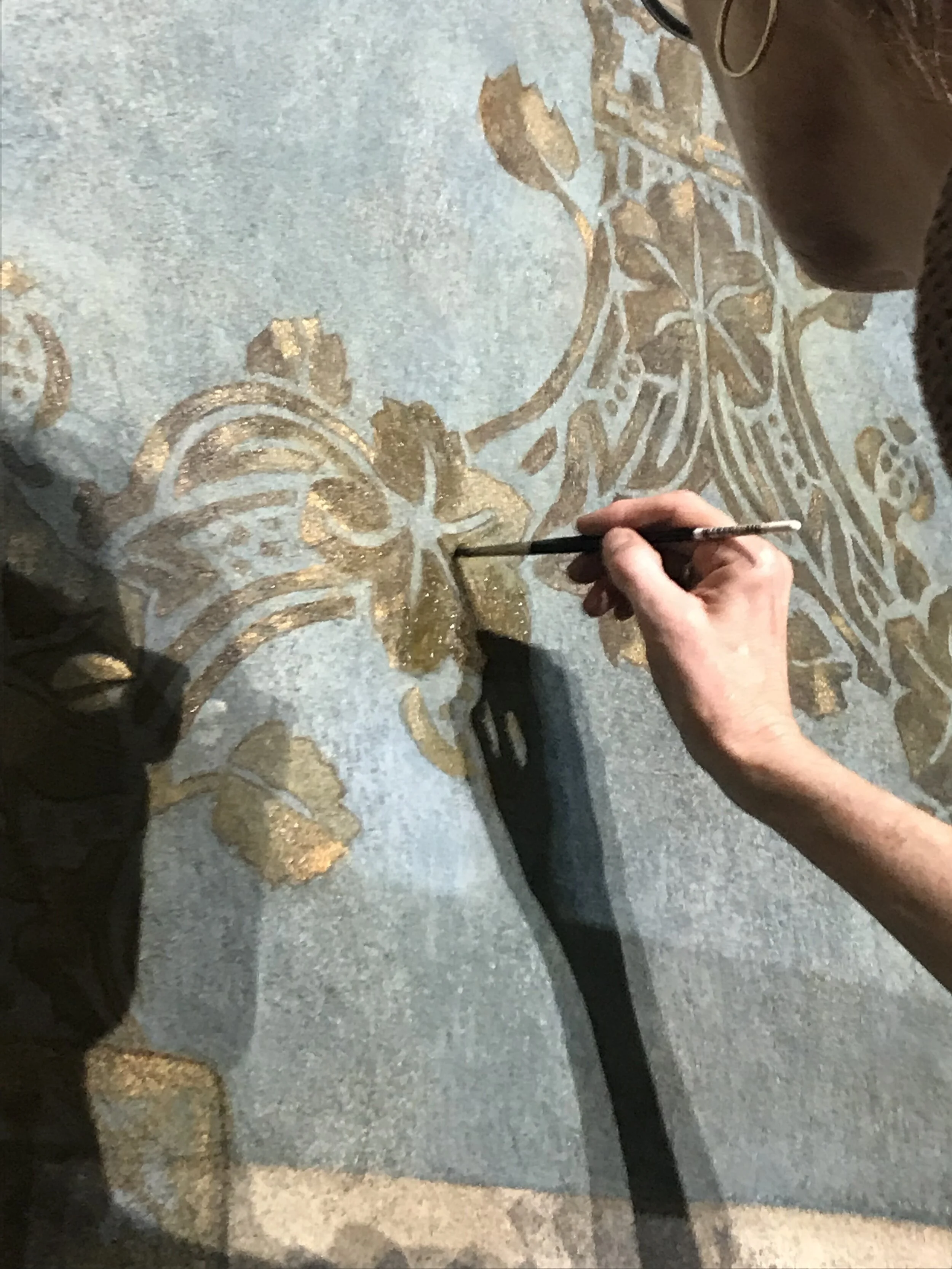 Narthex Mural during restoration 