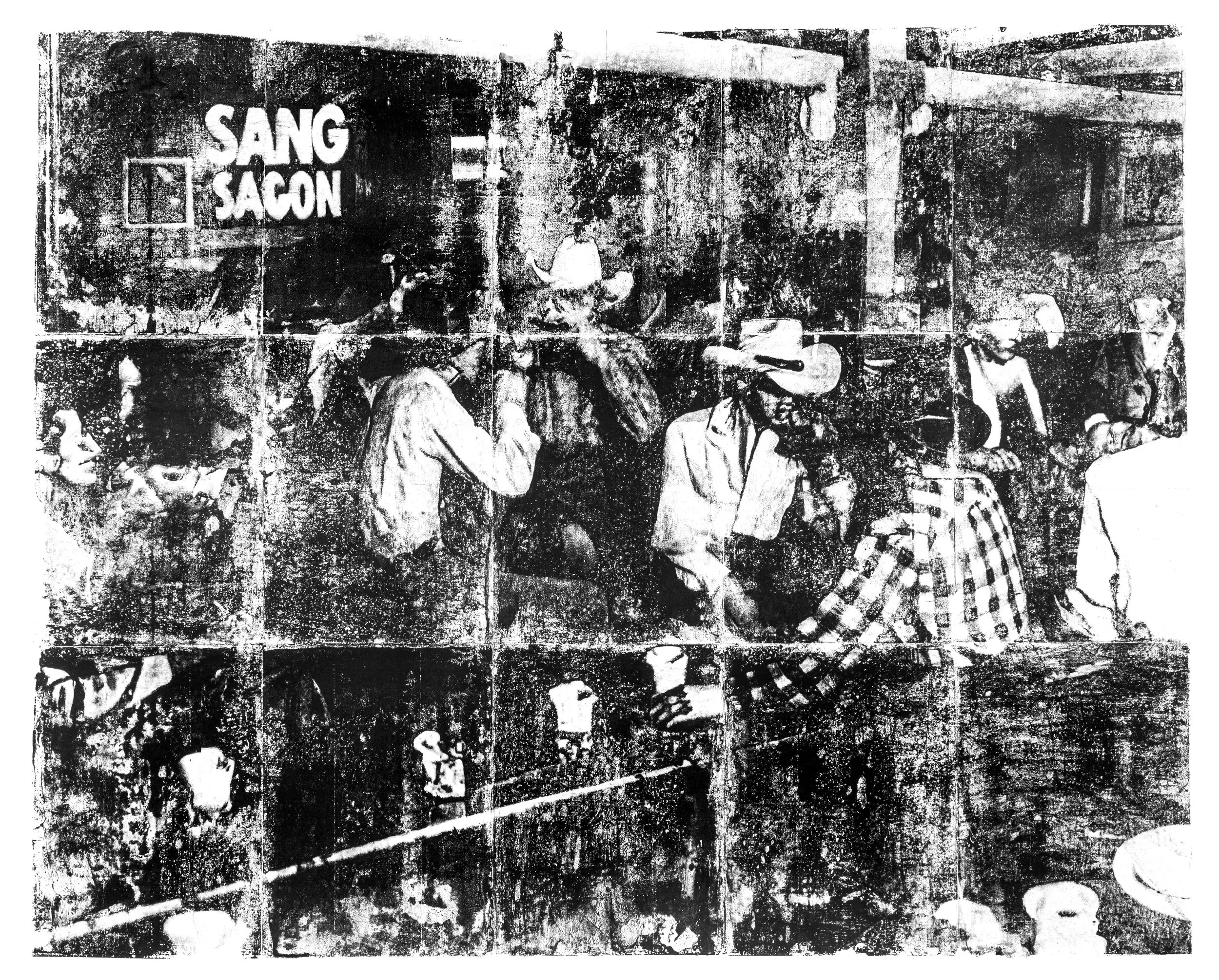  Sang Sagon  Cold Wax Laser Print Transfer  32” x 40” 