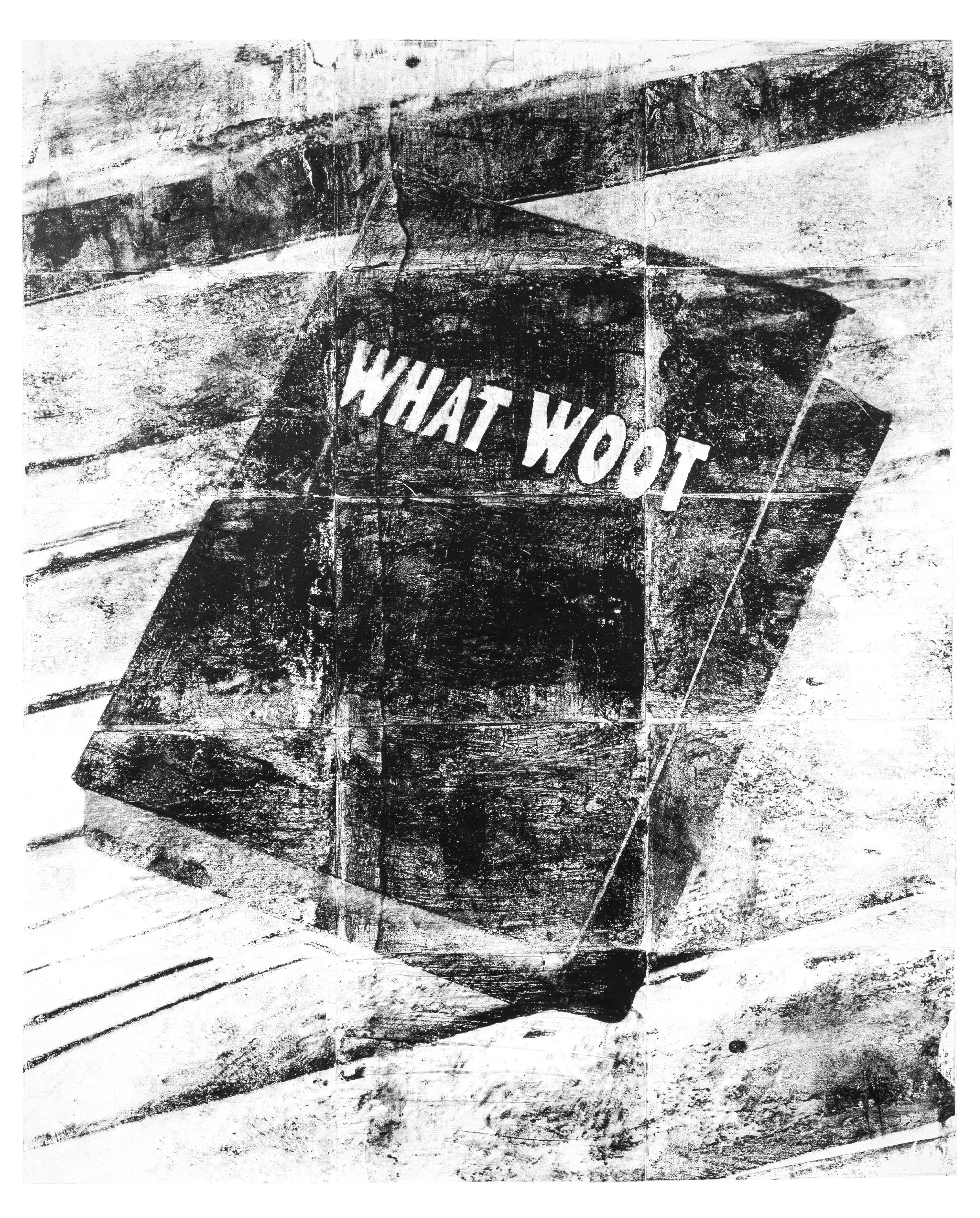  What Woot  Cold Wax Laser Print Transfer  32” x 40” 