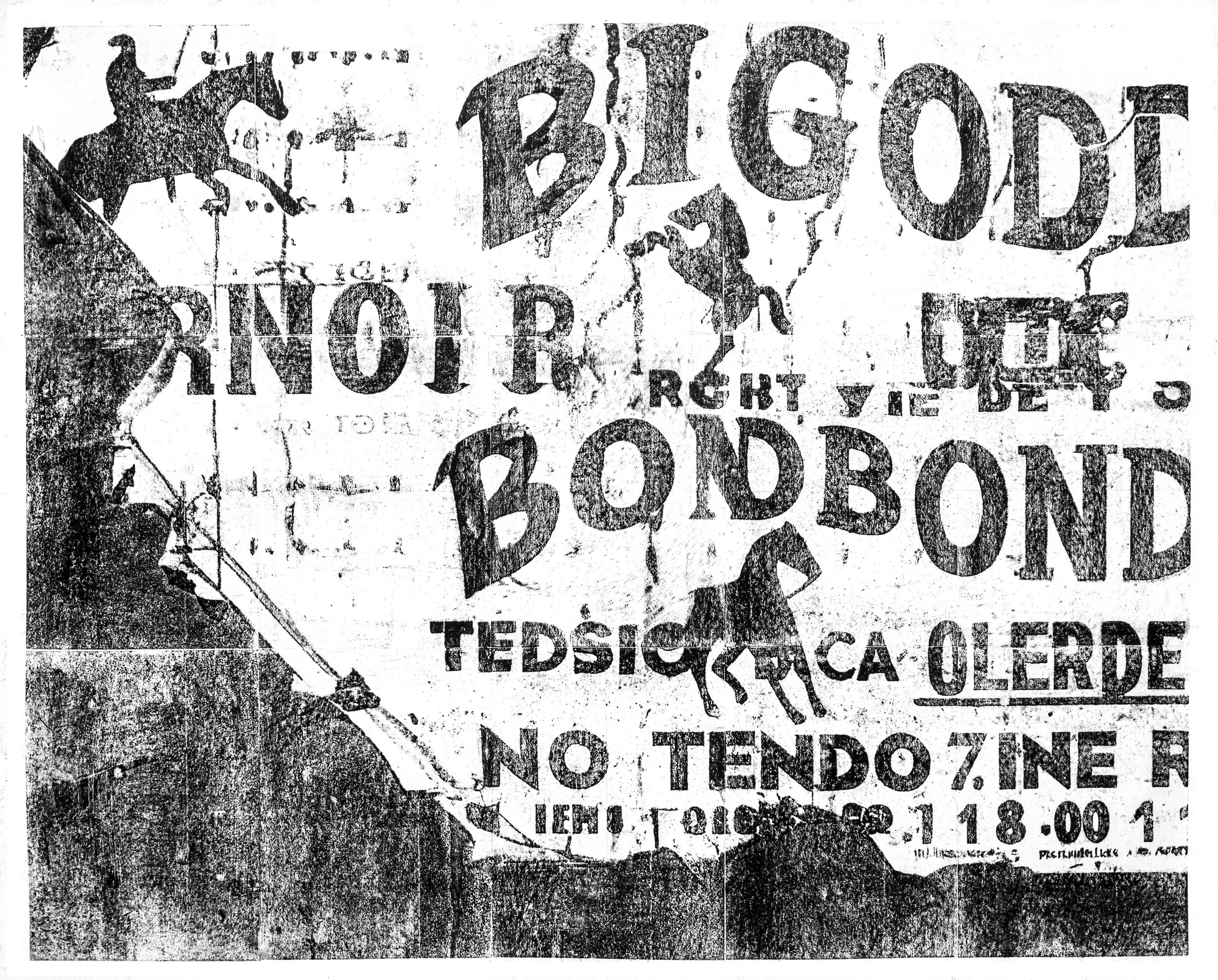  Make Me a Poster of an Old Rodeo  Cold Wax Laser Print Transfer  32” x 40” 