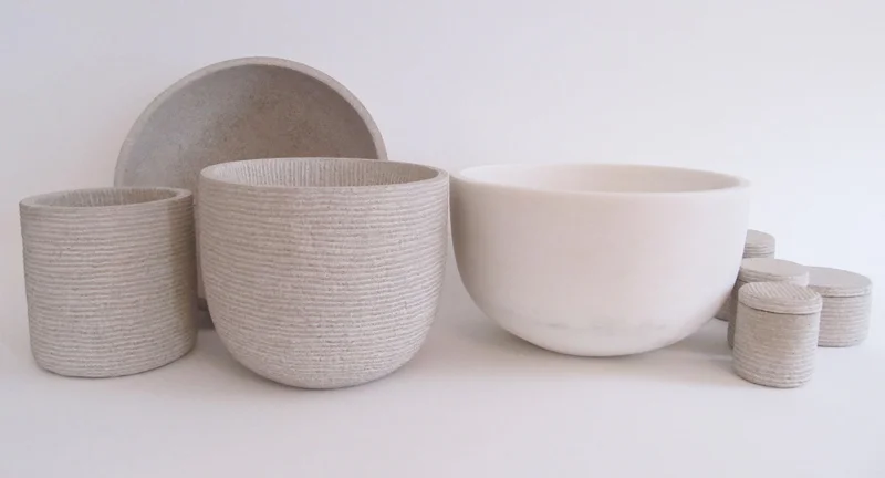 Marble and limestone bowls