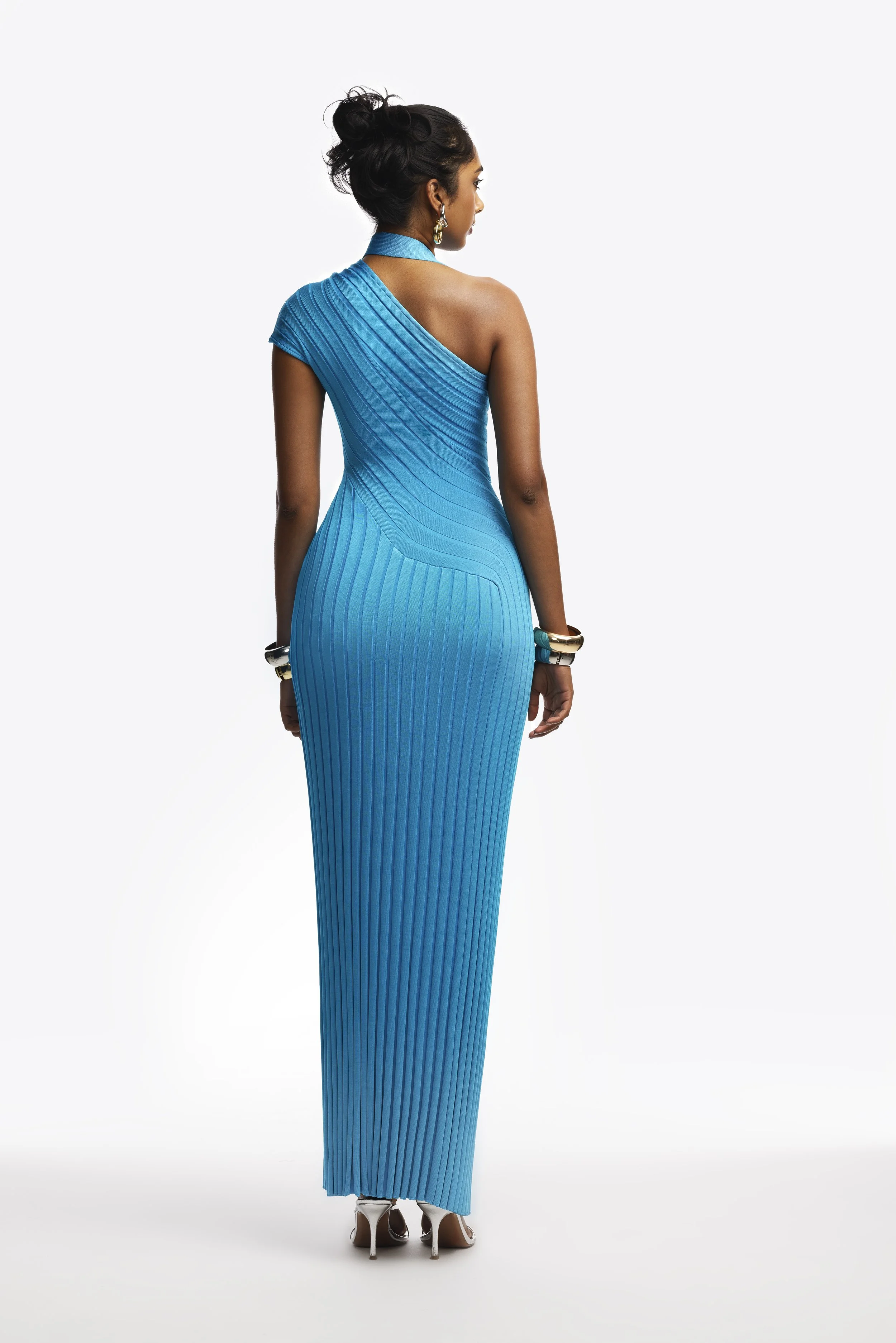 CLARISE KNIT DRESS- Azure Blue (Back).jpg