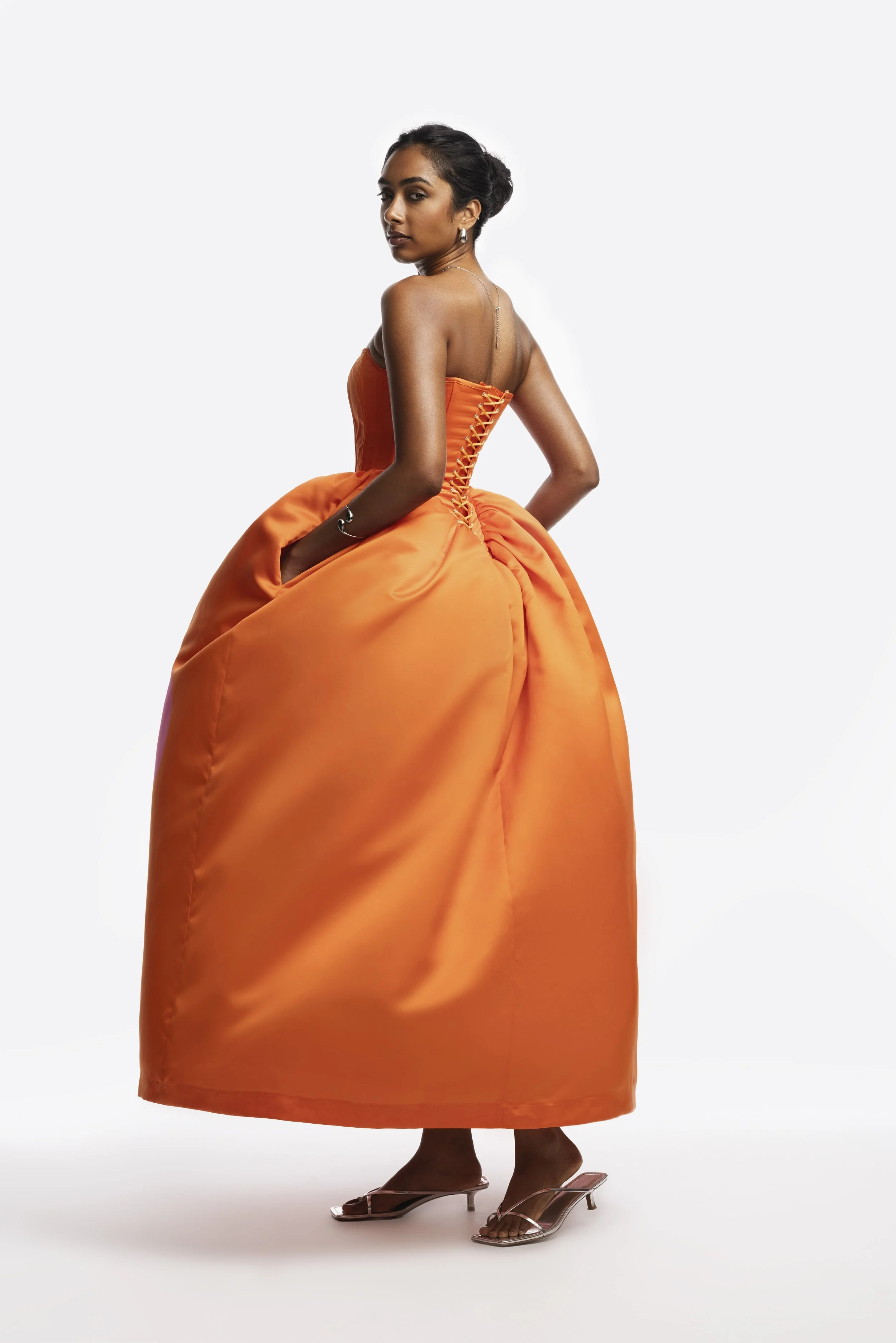 MAYLAH CORSETED DRESS- Nectarine Print (Back).jpg