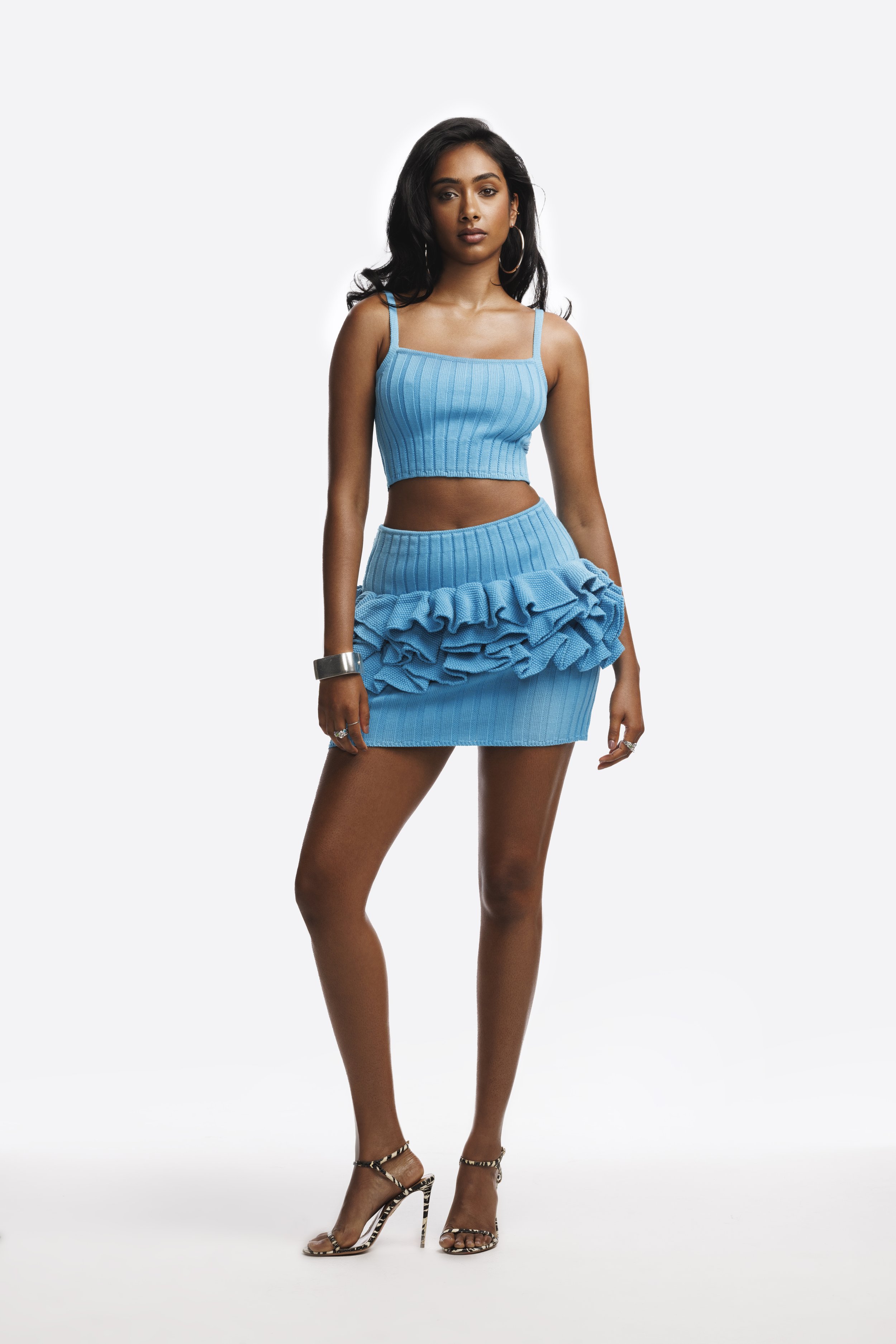 MILANIA KNIT TOP & SKIRT- Azure Blue (Front).jpg