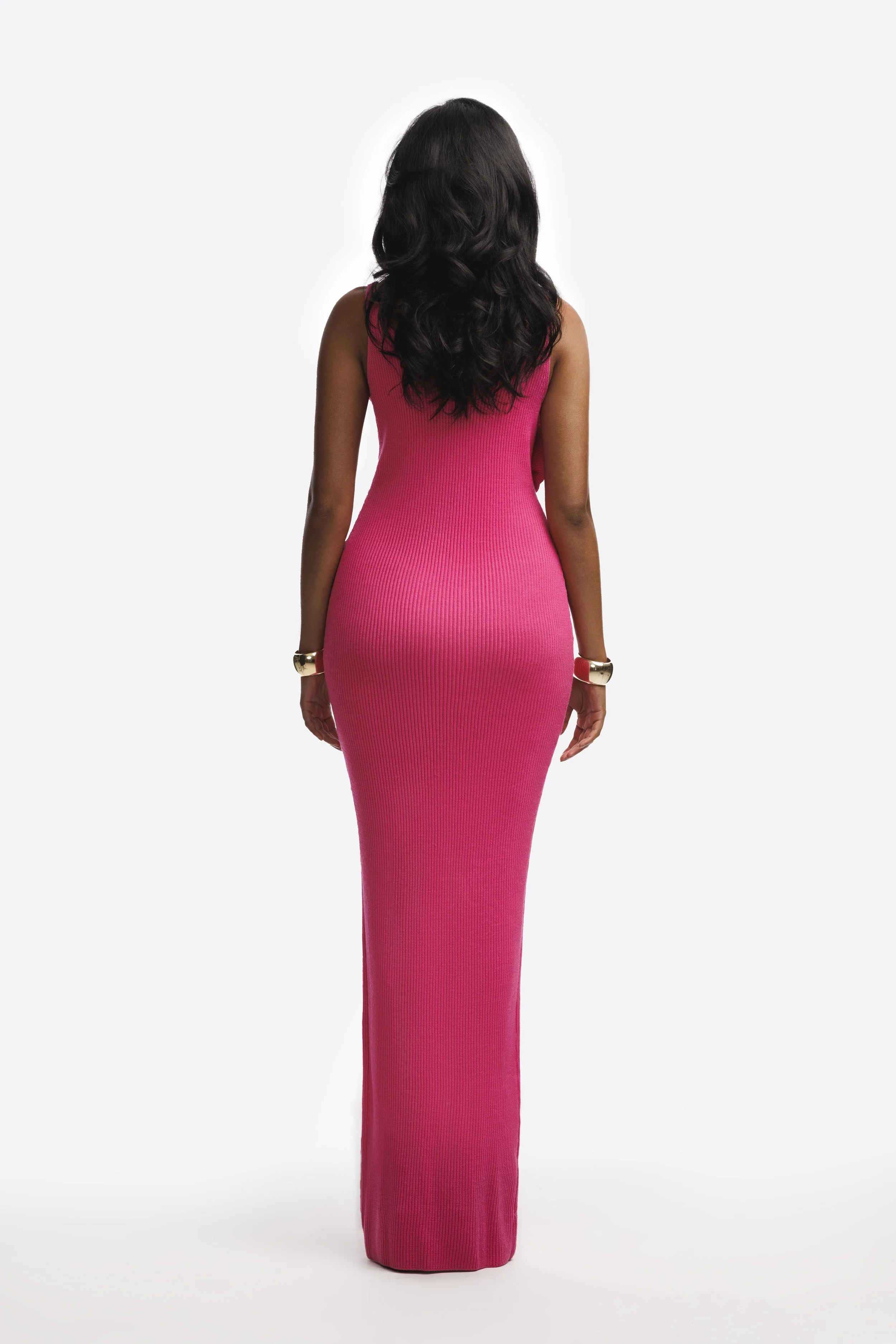 MYLI KNIT MAXI DRESS- Magenta (Back).jpg