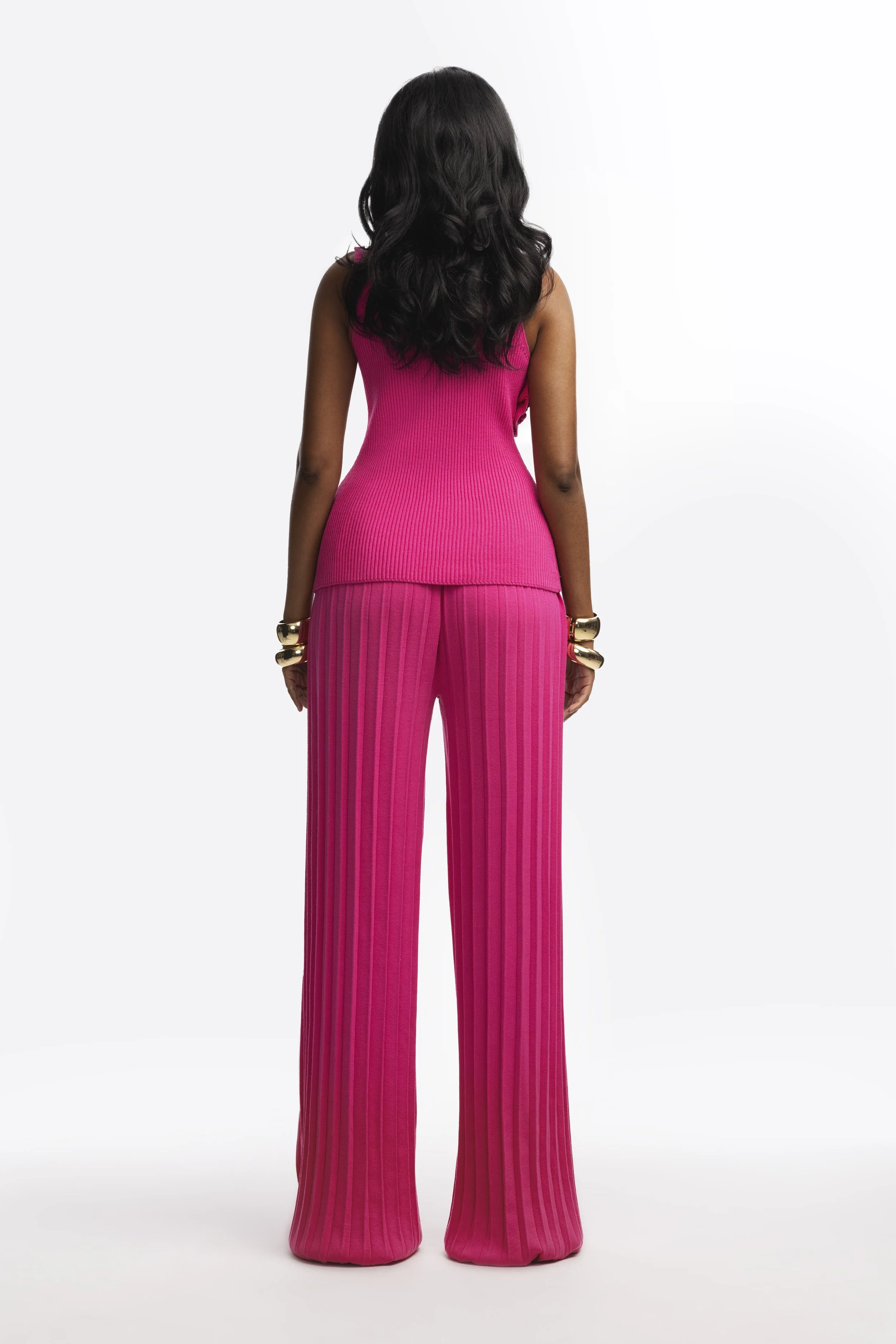 MYLI KNIT TOP & PLEATED PANTS- Magenta (Back).jpg