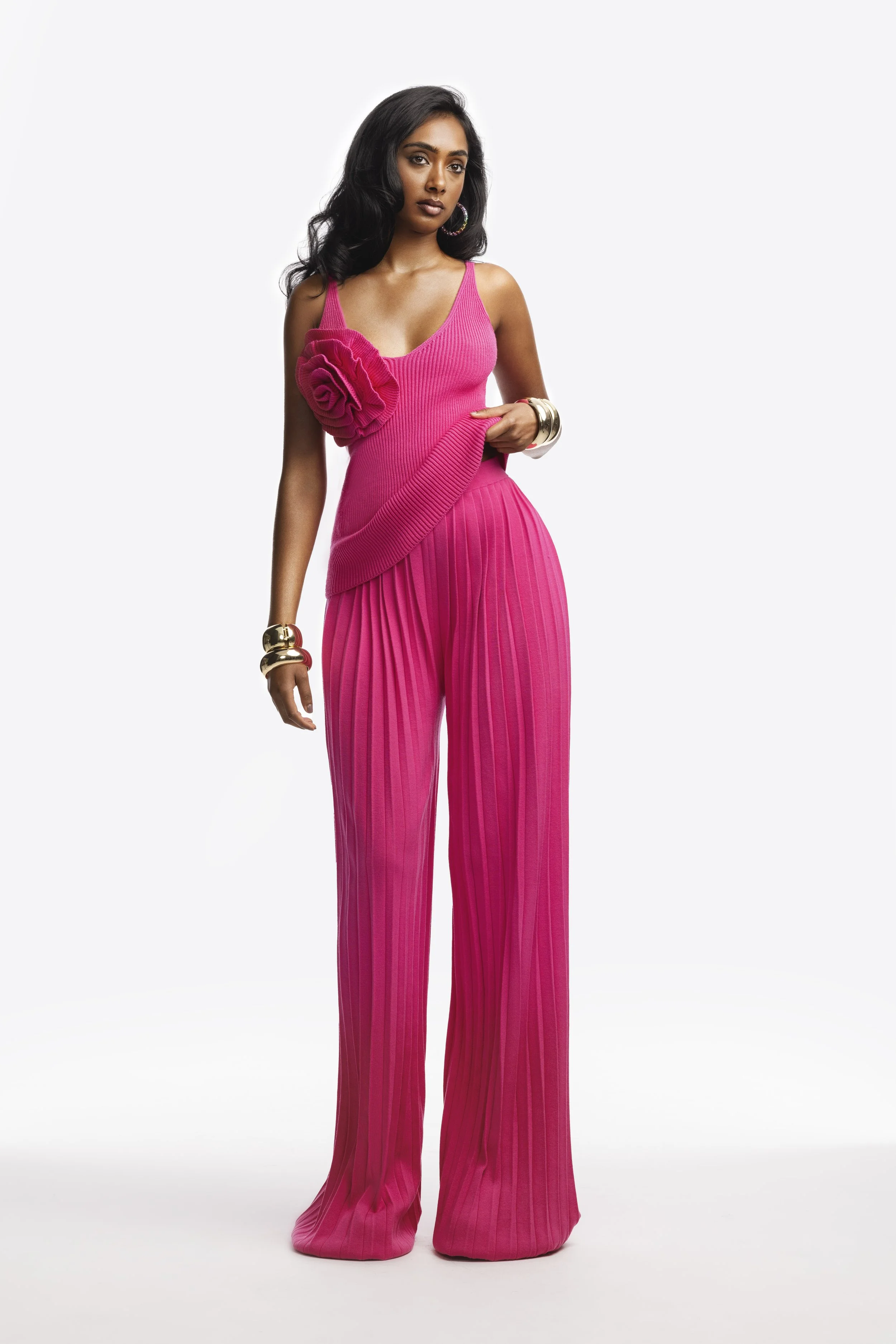 MYLI KNIT TOP & PLEATED PANTS- Magenta (Profile).jpg