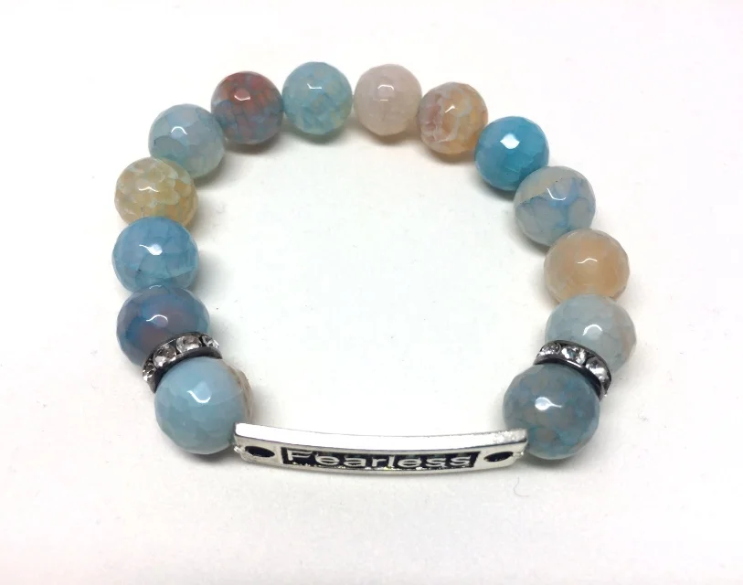 Fearless Blue Agate Bracelet