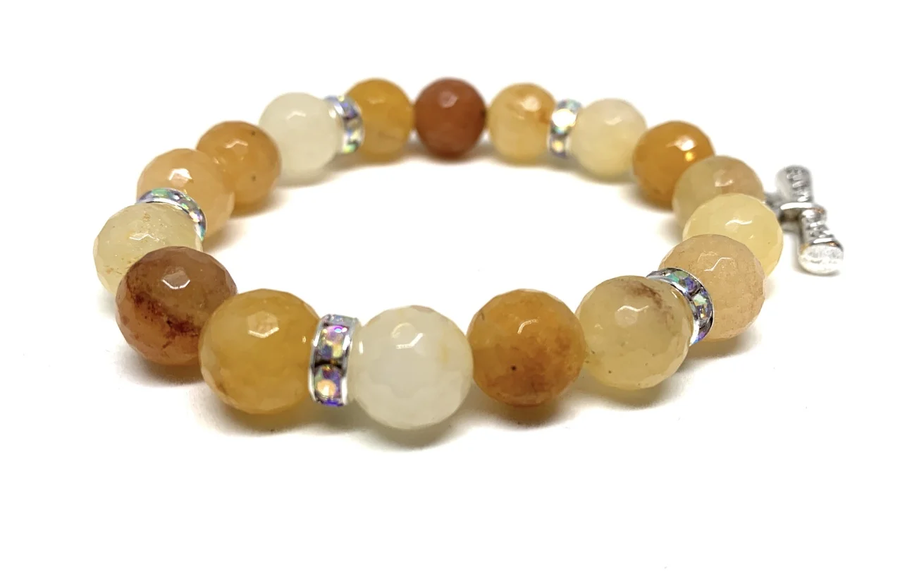 Yellow Jade Graduation Bracelet 