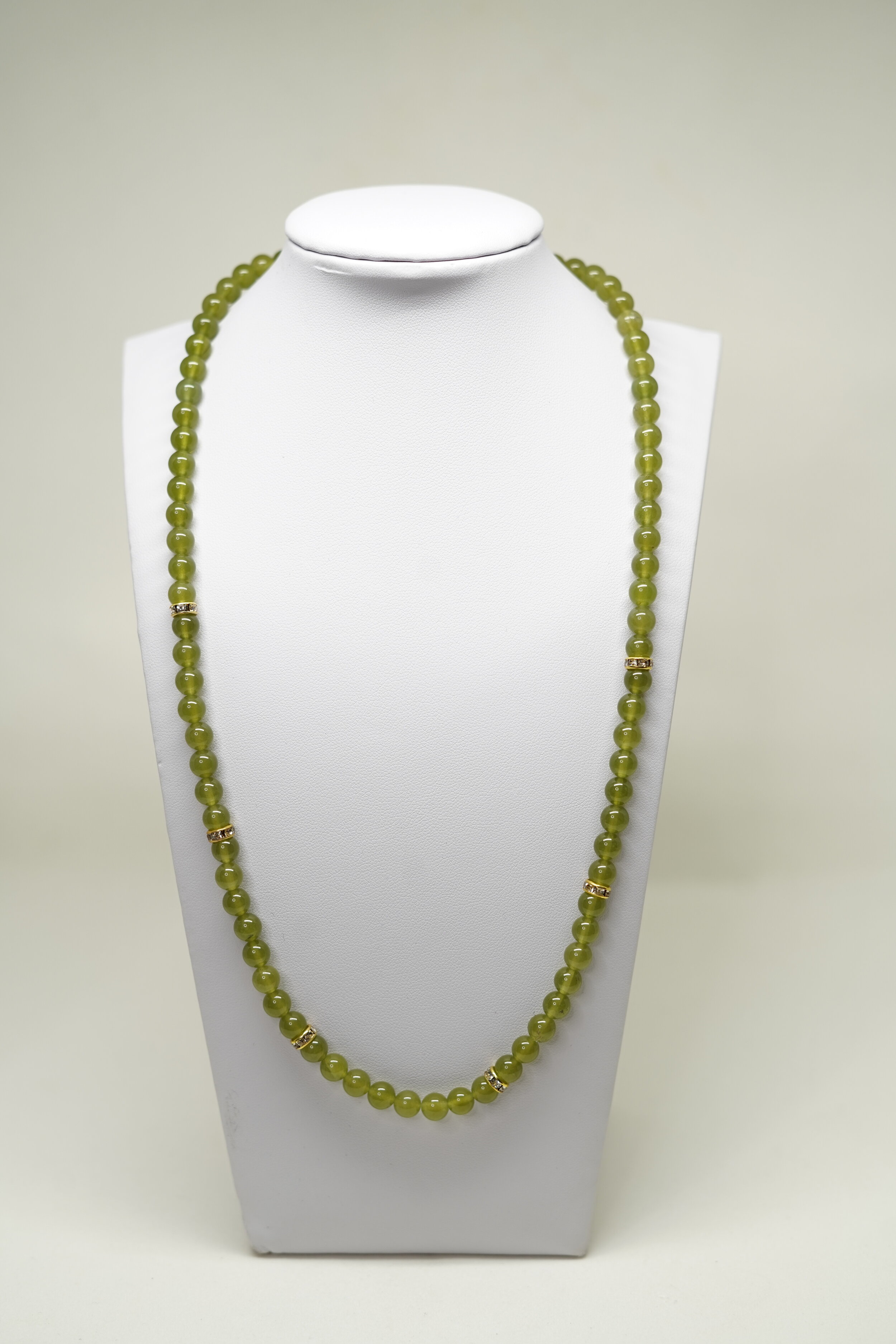 Dyed Electric Green Jade Necklace