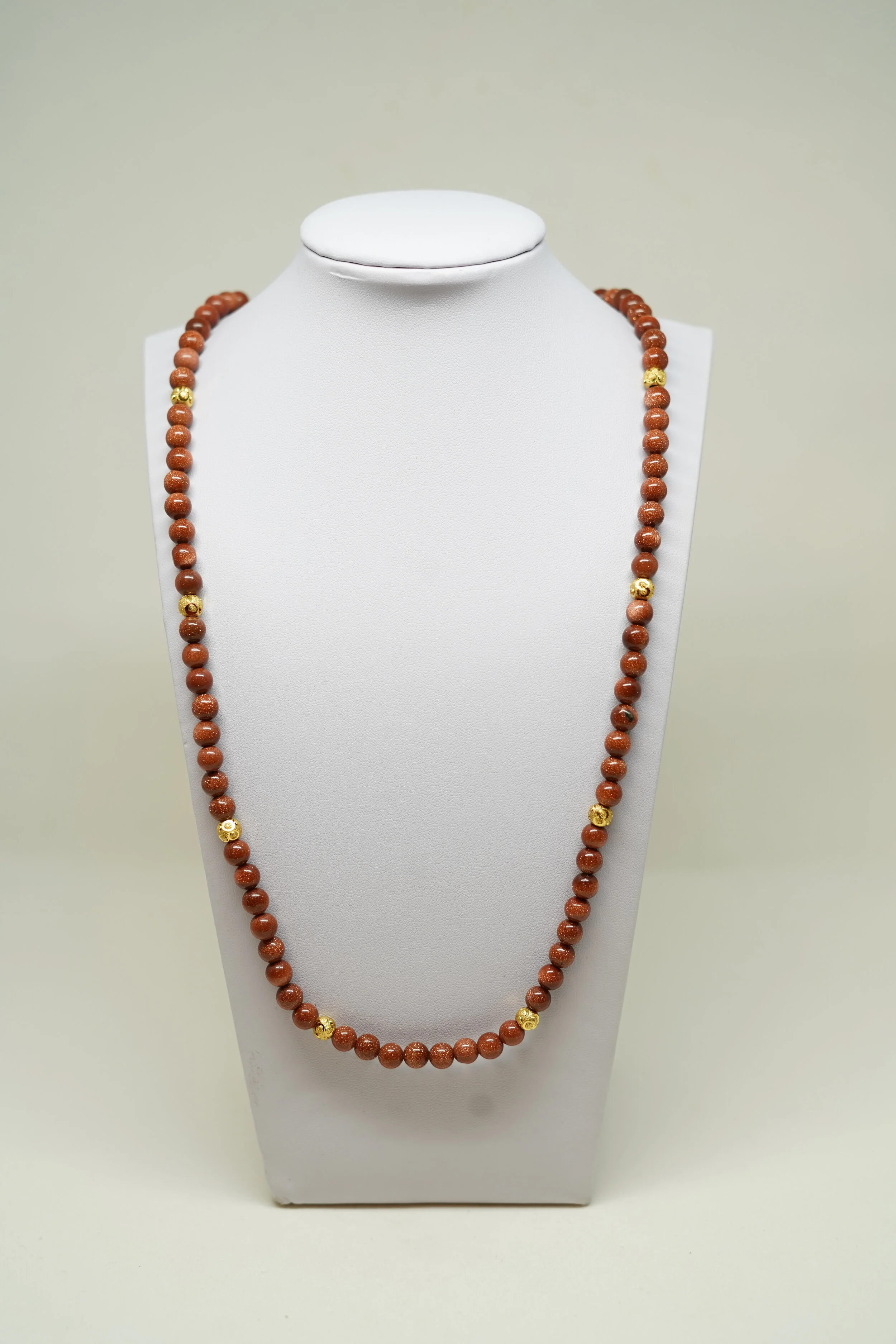 Smooth Manmade Goldstone (Glass)