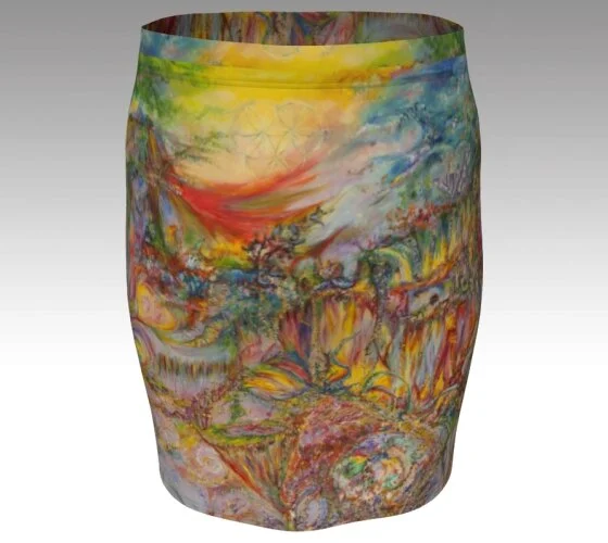 Gaea fitted skirt