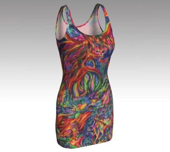 Portal Hopping into the Dragons Layer fitting dress