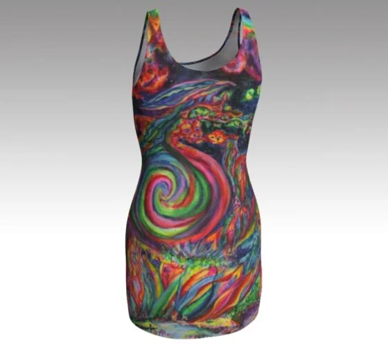 Portal Hopping into the Dragons Layer fitting dress