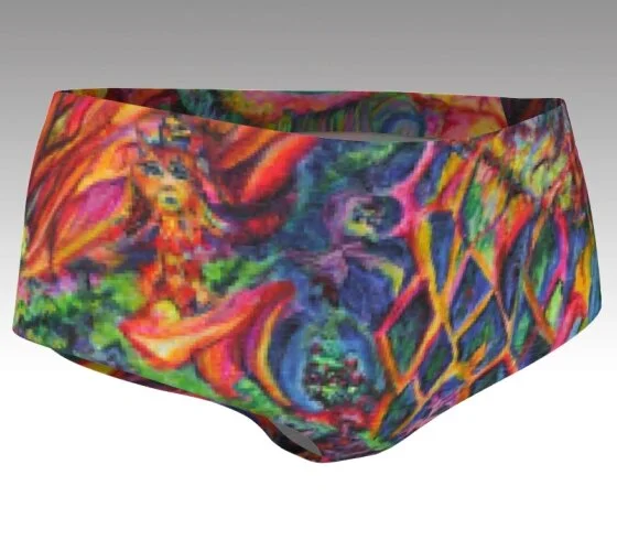 Portal Hopping into the Dragons Layer Booty Shorts