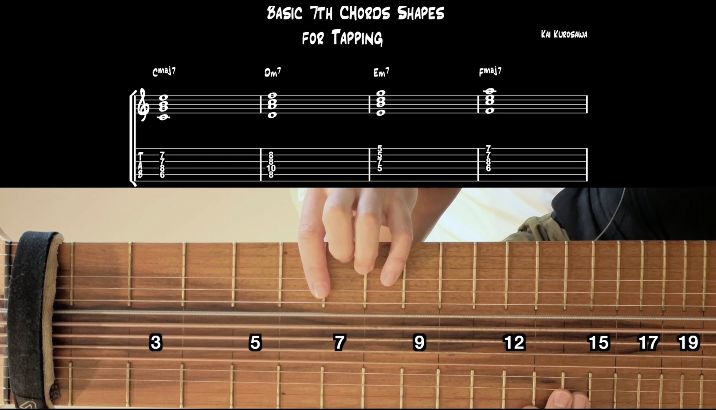 7th Chords Shapes for Tapping