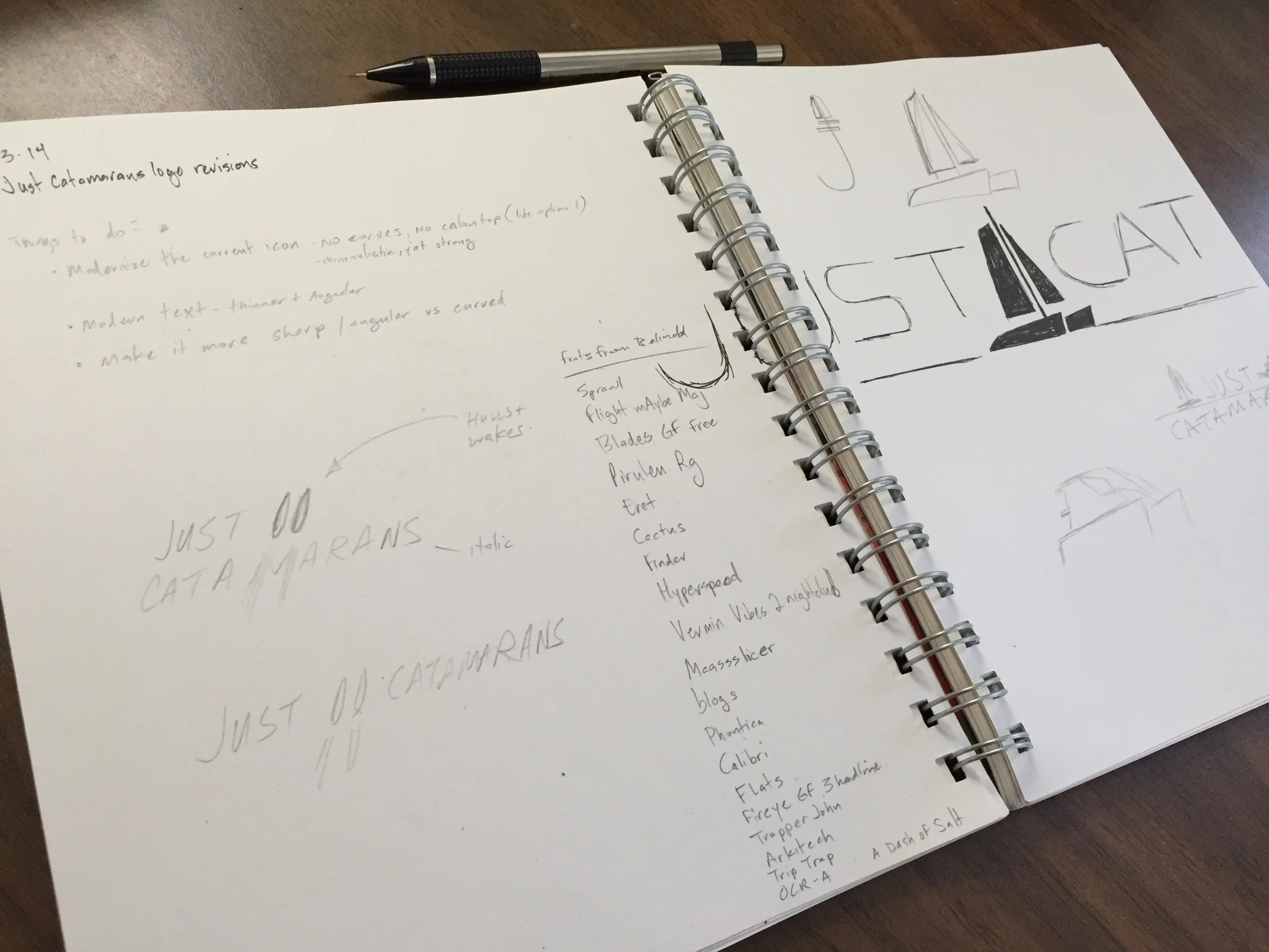 The sketchbook is rarely not the genesis for a well thought out solution.