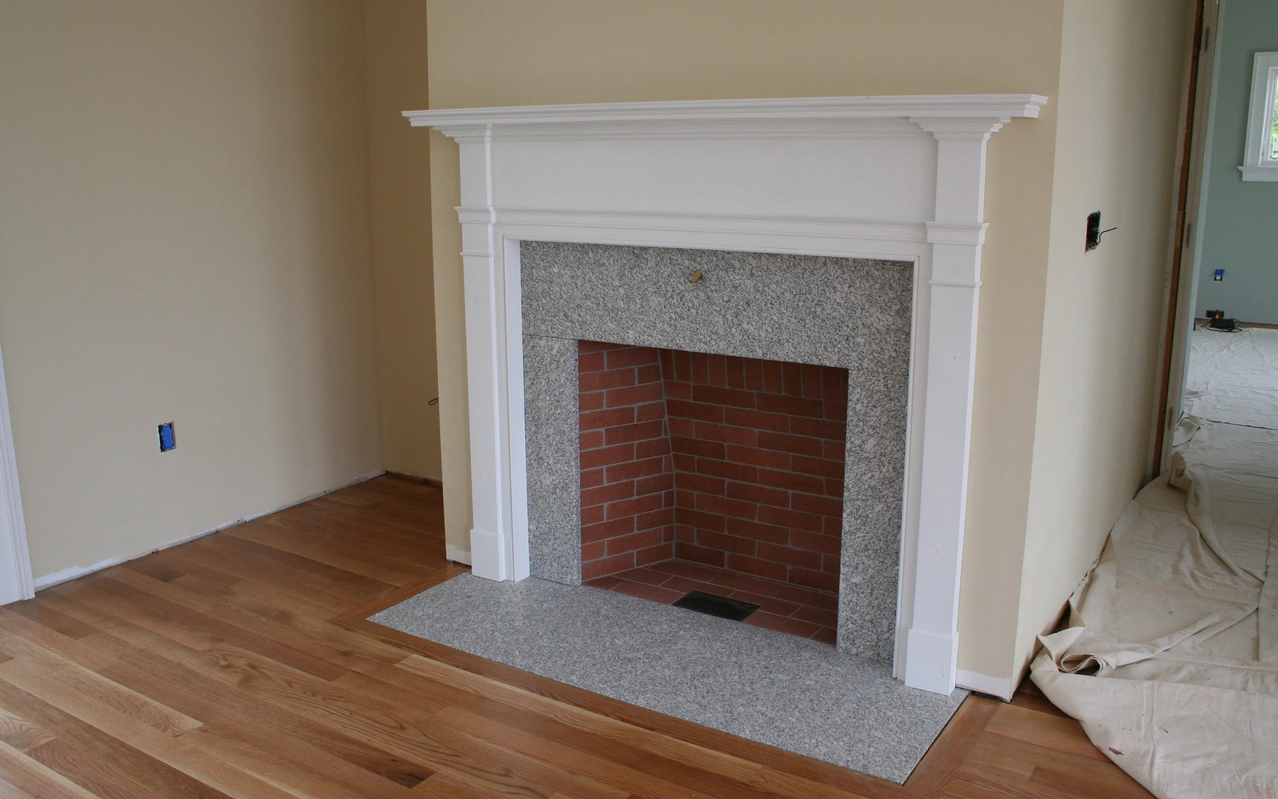 Simple fireplace and surround. Beautiful. Timeless.