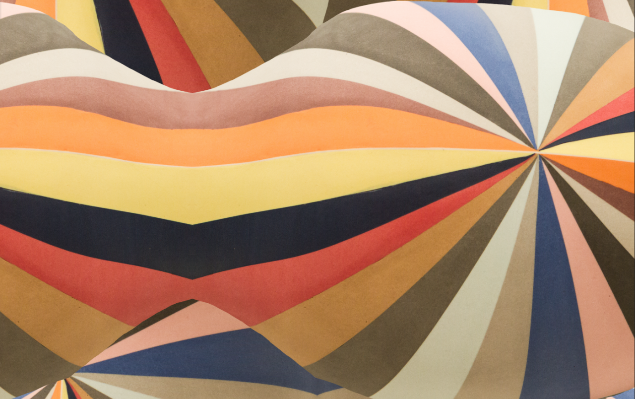 I took a picture of the vase and created a pattern from it--turning it many different ways to see what potential my client saw for the project.