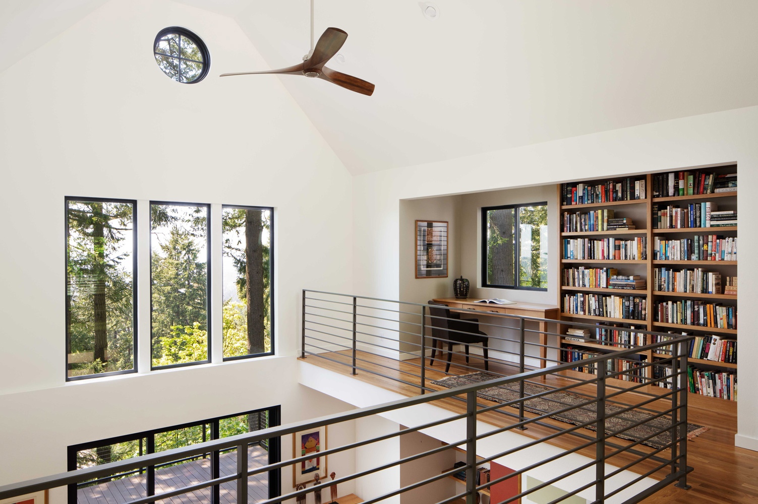 Home library Interior design by Jenni Leasia Interior Design in Portland