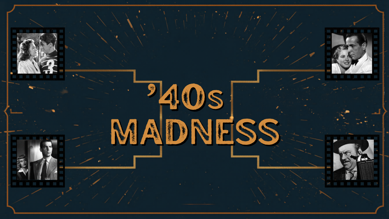 Filmspotting 1940s Madness Bracket Logo