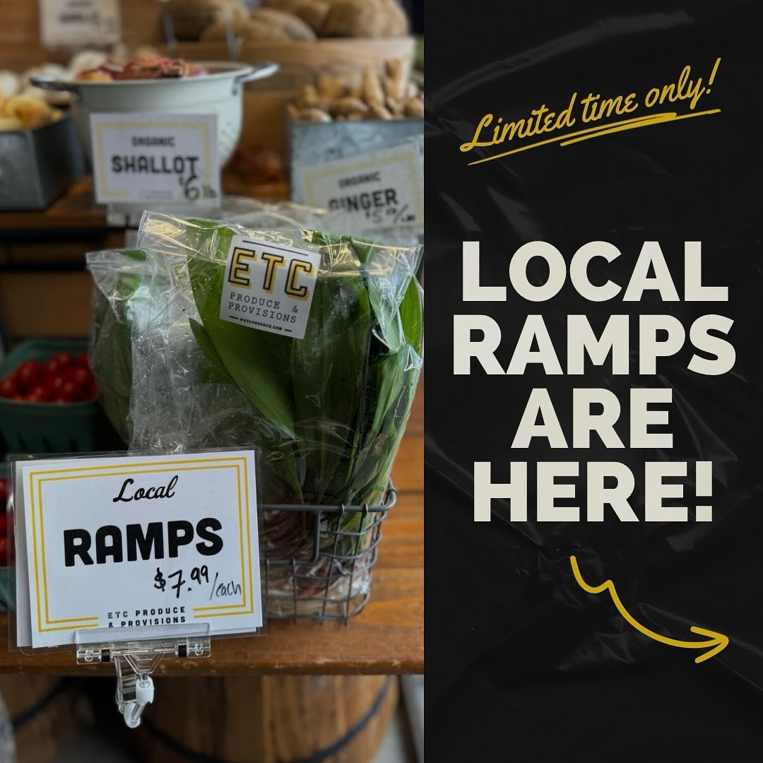 🤩Local Ramps &amp; Ramp Salt have arrived at ETC🤩
Swipe for ways to elevate your dishes while shopping in season!
What&rsquo;s your favorite way to use Ramps? Let us know👇

#local #localfood #farmtotable #localfarmers #freshfood #cincinnati #local