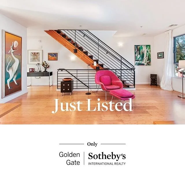My seller&rsquo;s personal art really elevates the level of decor! ( some Staging so  formulaic now!) Rare extra wide Emeryville Townhouse. 2bd 2.5 2car garage. $890k emeryvilletownhouse.com