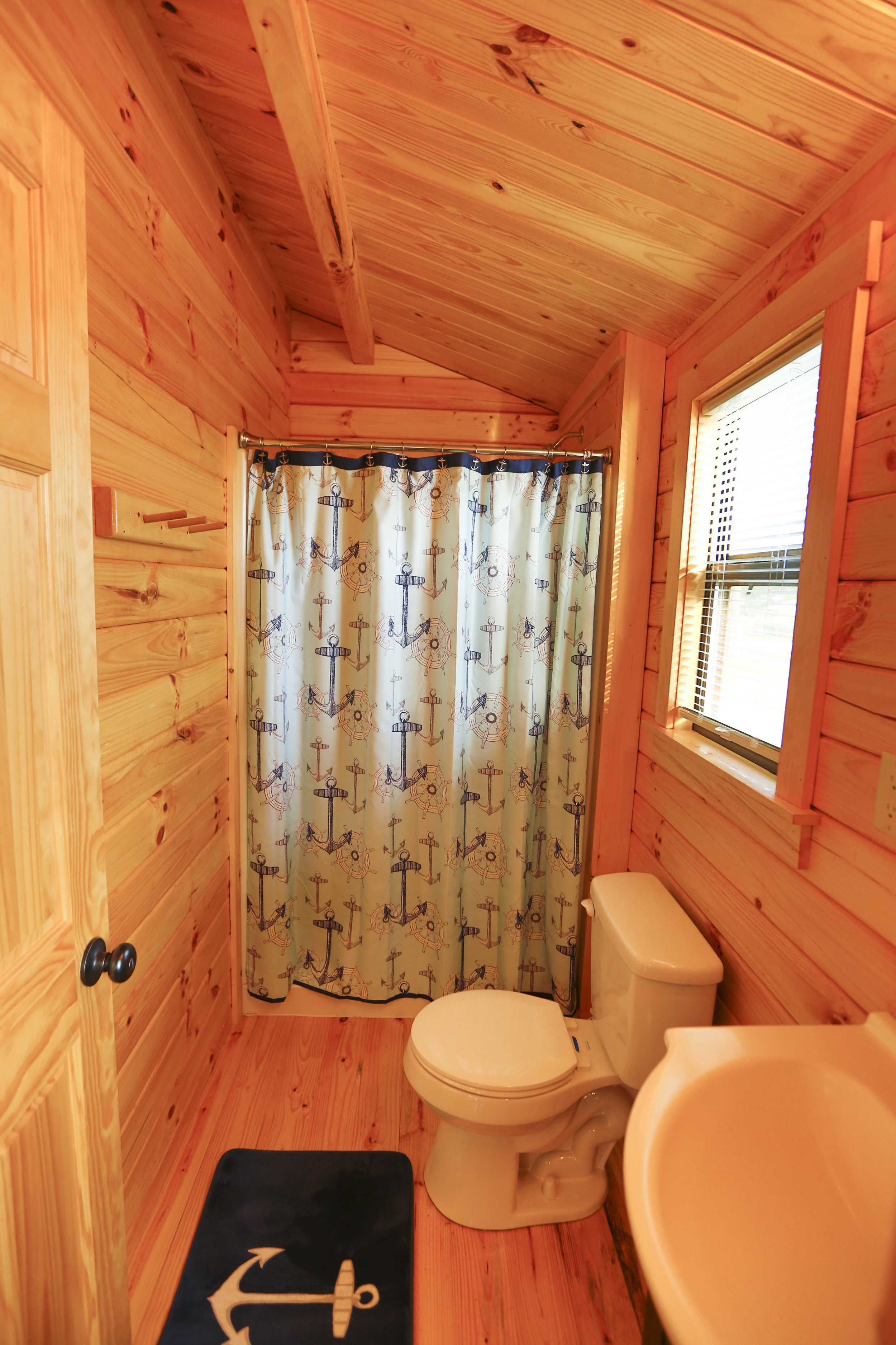 Wooded Cabin Bathroom Inside | Treasure Beach