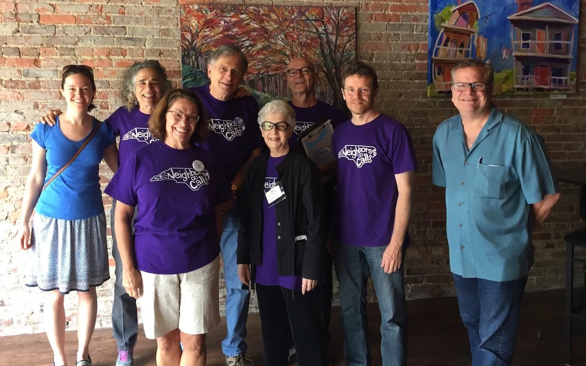 Isabel (second from left in the back row), with her fellow Neighbors on Call. 
