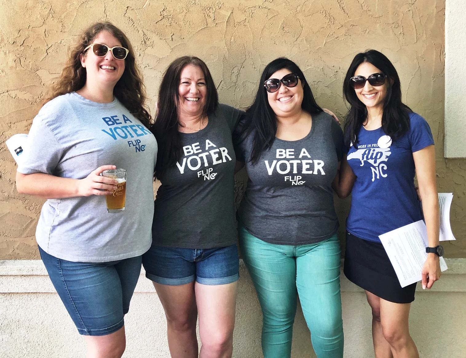 Katy with the Wake Leadership Team. Left to right: Laura Ritchie, Katy, Helen Poston, and Anjali Patel