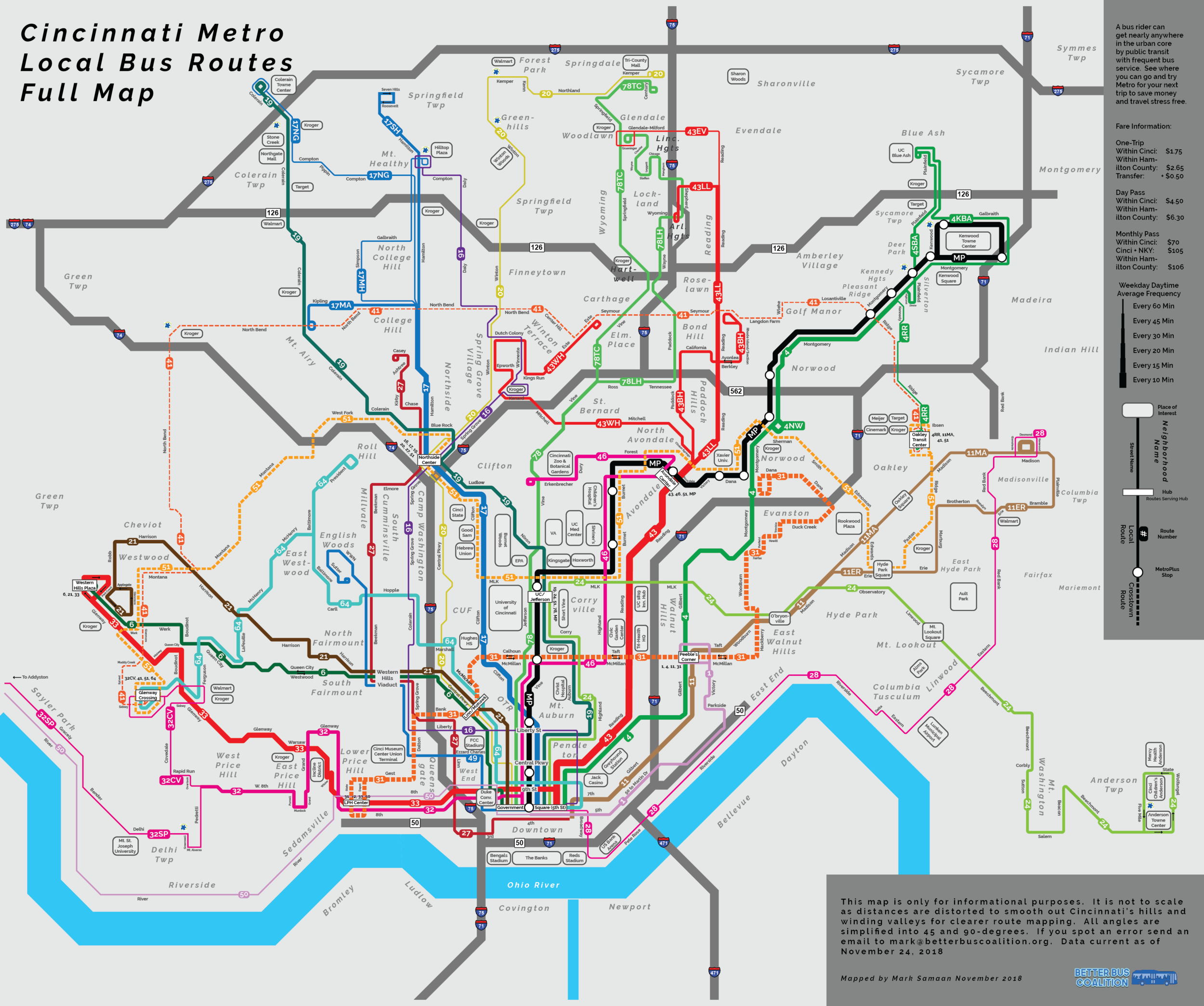 Карта автобусов купить. Метро в Цинциннати. Метро Цинциннати схема. Цинциннати на карте. Bus Map.