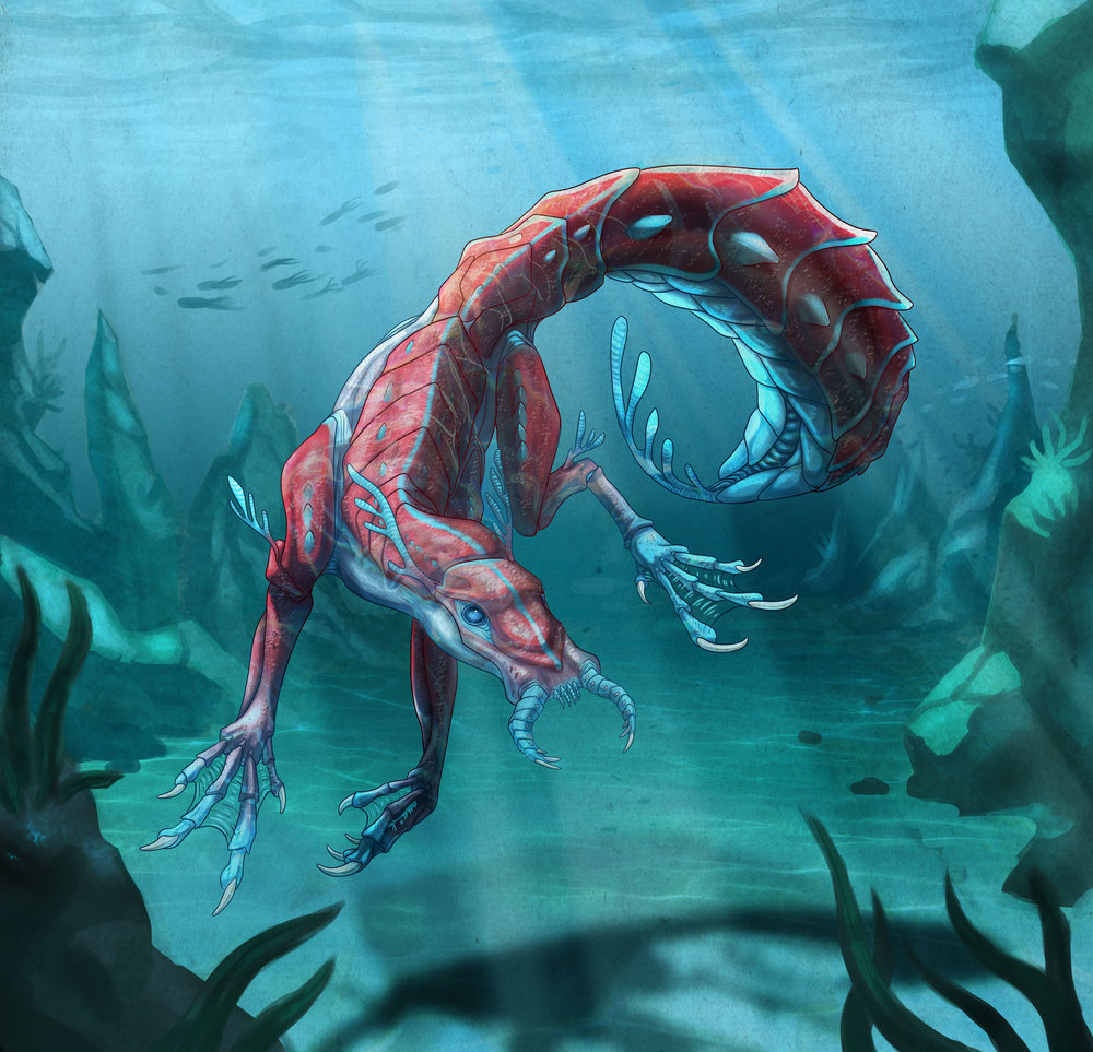 “Poisonous Dog Shrimp” - digital creature design & semi-realistic illustration