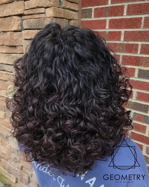 Curly hair color, cut and reshape