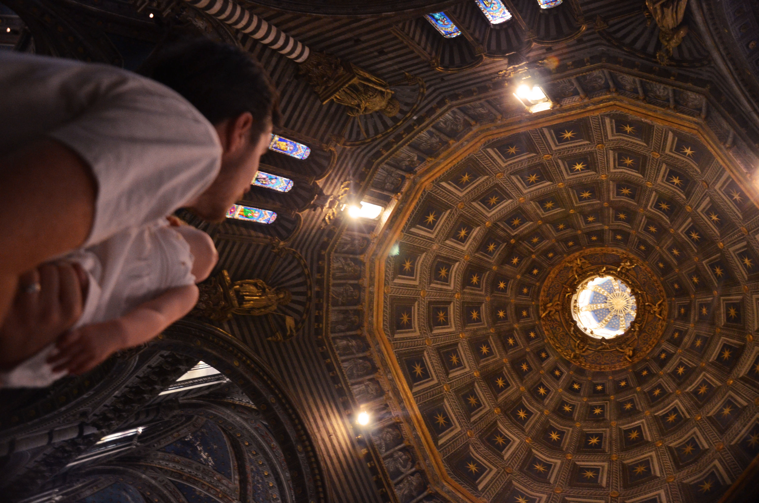 Inside Siena's domed cathedral